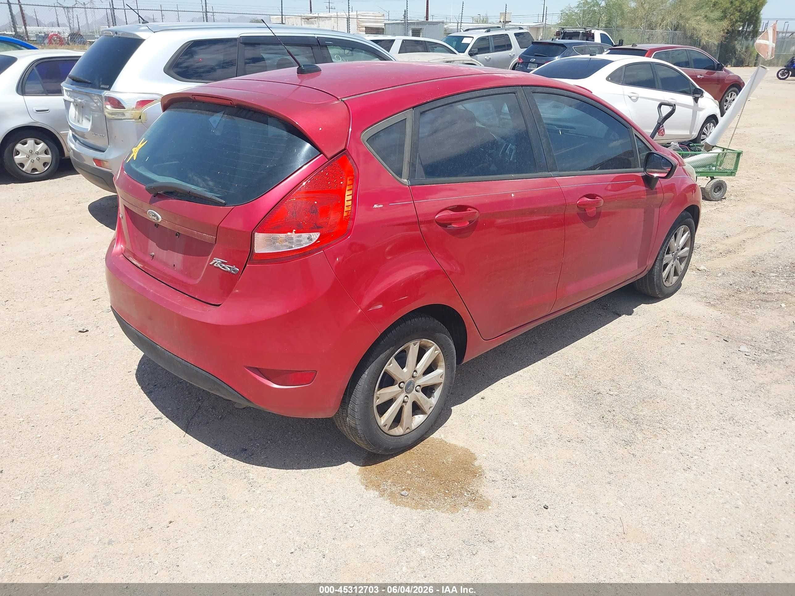 2012 Ford Fiesta VIN 3FADP4EJ3CM186517 IAAI salvage auction — Normal Wear, Clear (Arizona), sold $425 on 2026-07-02 (photo 4)