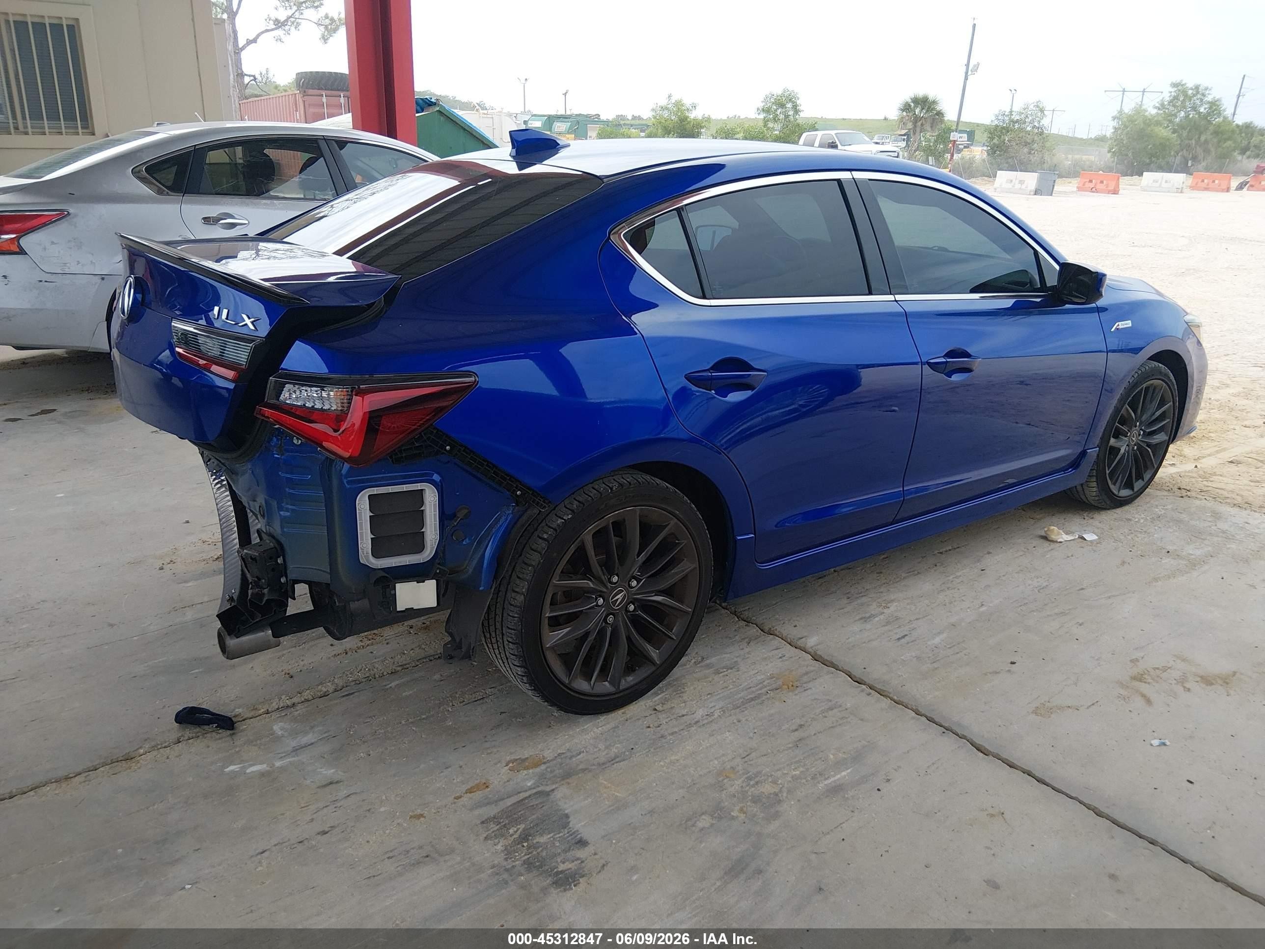 2021 Acura ILX VIN 19UDE2F84MA010334 IAAI salvage auction — Rear End, Rebuildable (Florida), sold $7,575 on 2026-09-08 (photo 4)
