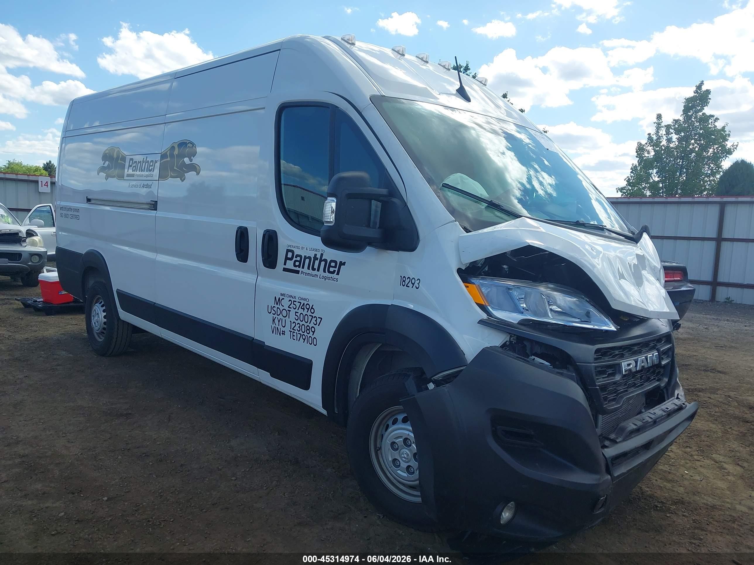 2026 Ram ProMaster 3500 VIN 3C6MRVJG4TE179100 — IAAI salvage auction photo