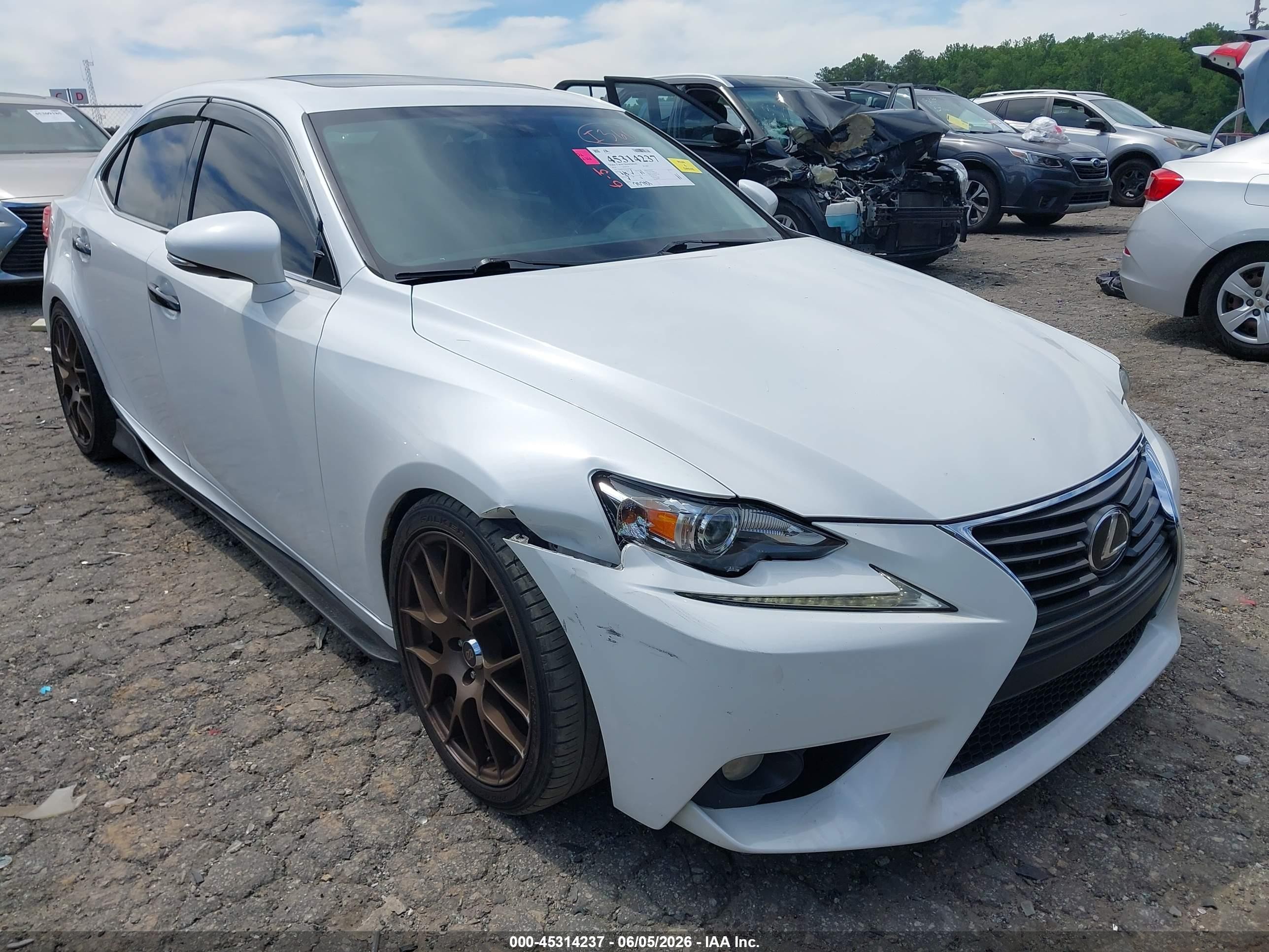 2014 Lexus IS 250 VIN JTHBF1D23E5040316 IAAI salvage auction — Unknown, Salvage (Georgia), sold $7,300 on 2026-09-20 (photo 6)