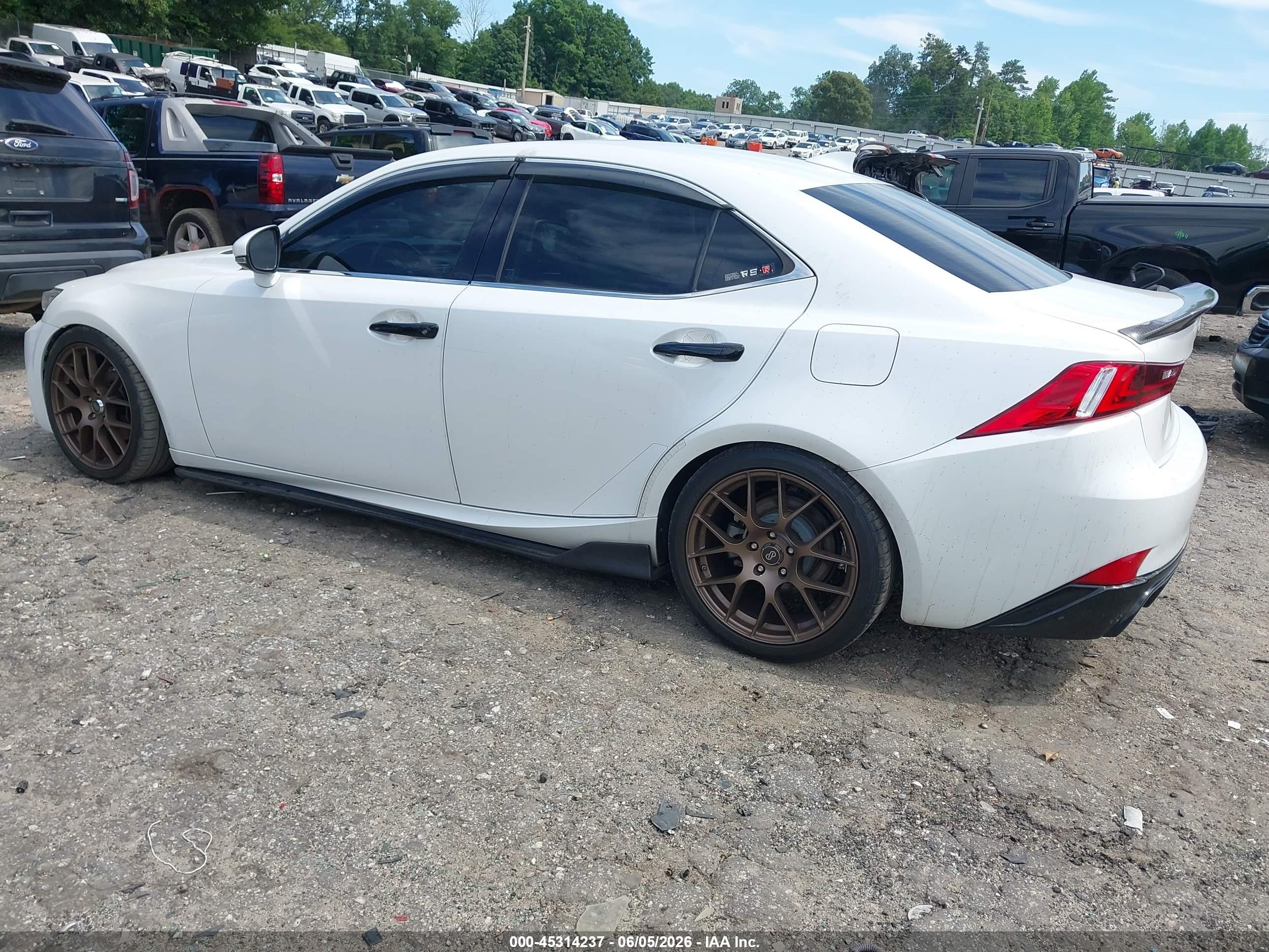 2014 Lexus IS 250 VIN JTHBF1D23E5040316 IAAI salvage auction — Unknown, Salvage (Georgia), sold $7,300 on 2026-09-20 (photo 3)
