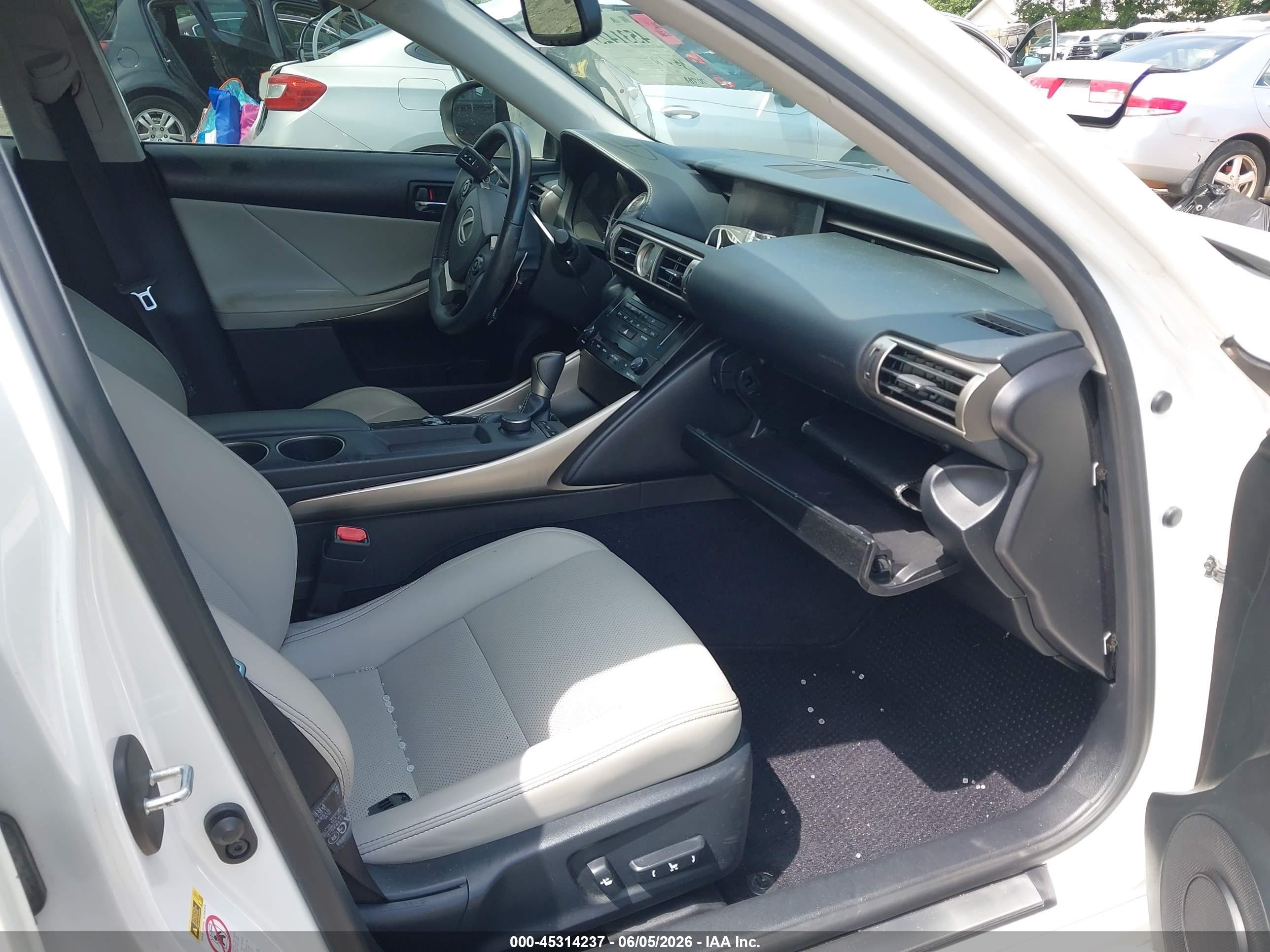 2014 Lexus IS 250 VIN JTHBF1D23E5040316 IAAI salvage auction — Unknown, Salvage (Georgia), sold $7,300 on 2026-09-20 (photo 5)