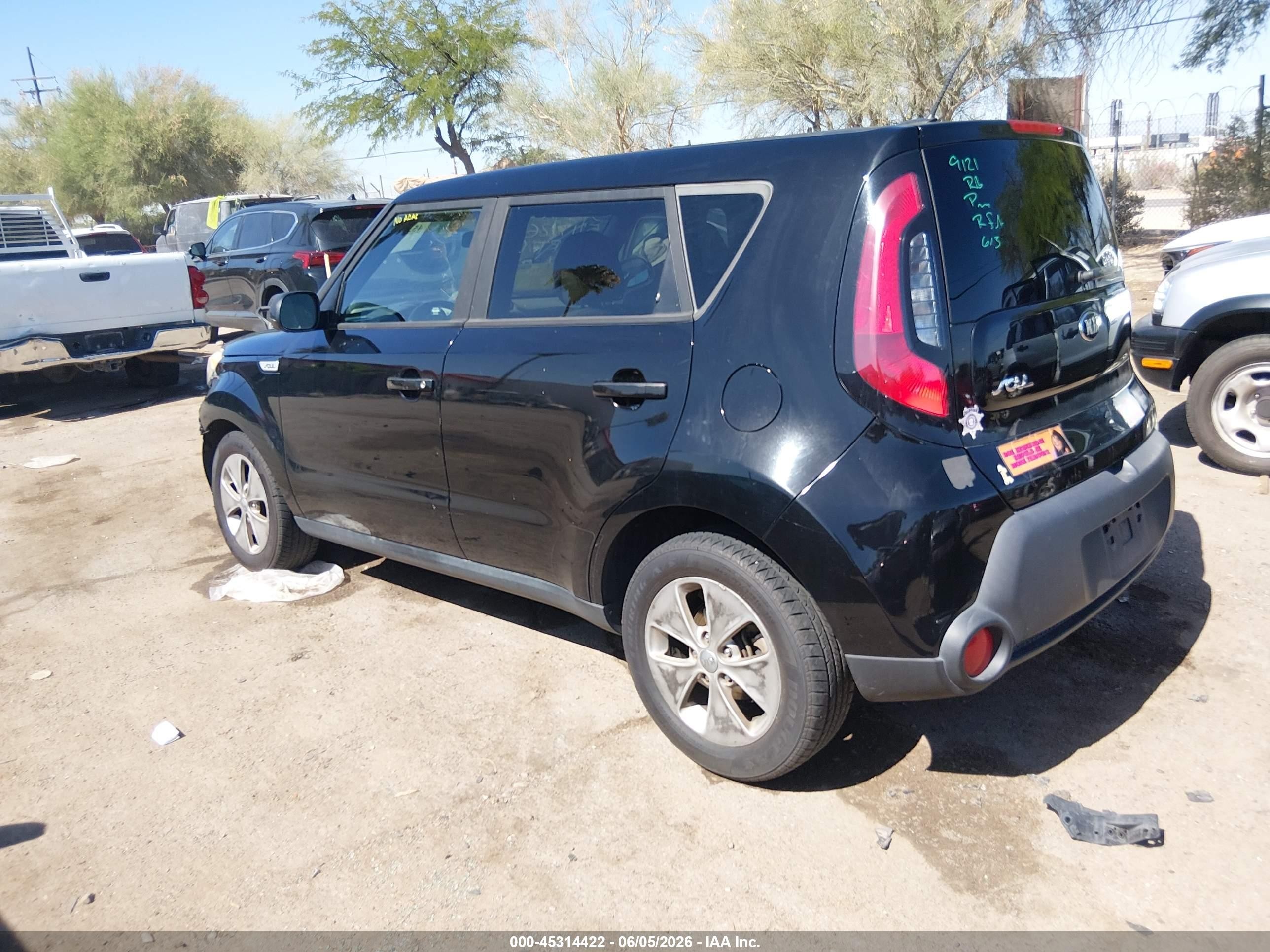 2016 Kia Soul VIN KNDJN2A29G7322817 IAAI salvage auction — Front End, Salvage (Arizona), sold $1,000 on 2026-07-09 (photo 3)