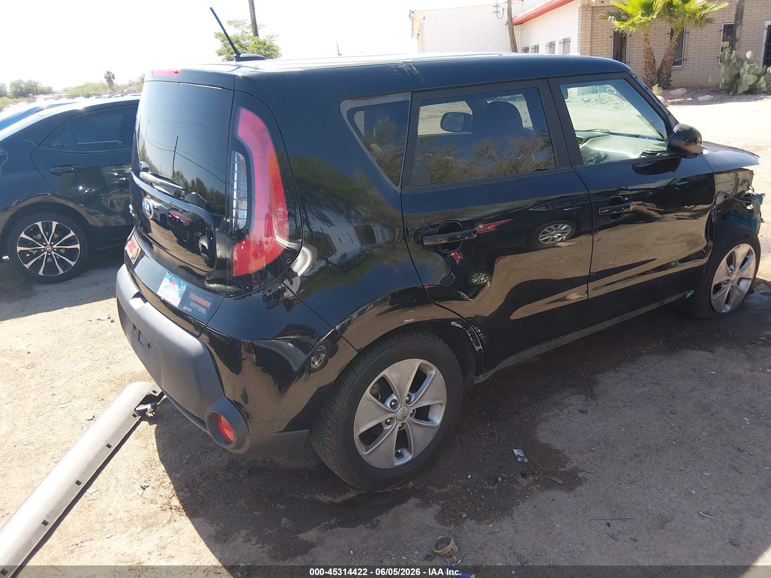 2016 Kia Soul VIN KNDJN2A29G7322817 IAAI salvage auction — Front End, Salvage (Arizona), sold $1,000 on 2026-07-09 (photo 4)