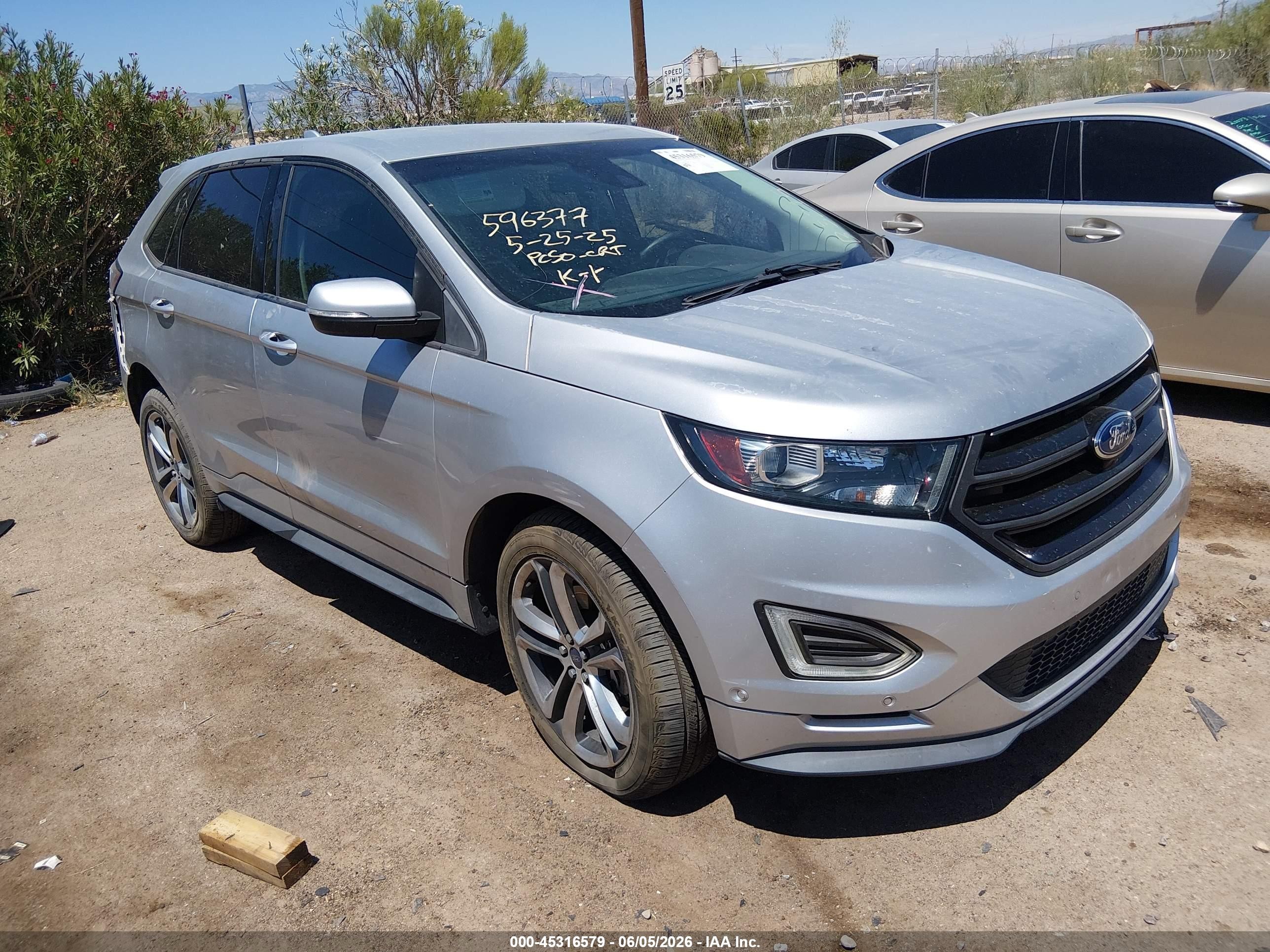 2016 Ford Edge VIN 2FMPK4AP5GBB32915 IAAI salvage auction — Side, Salvage (Arizona), sold $1,200 on 2026-07-09 (photo 1)