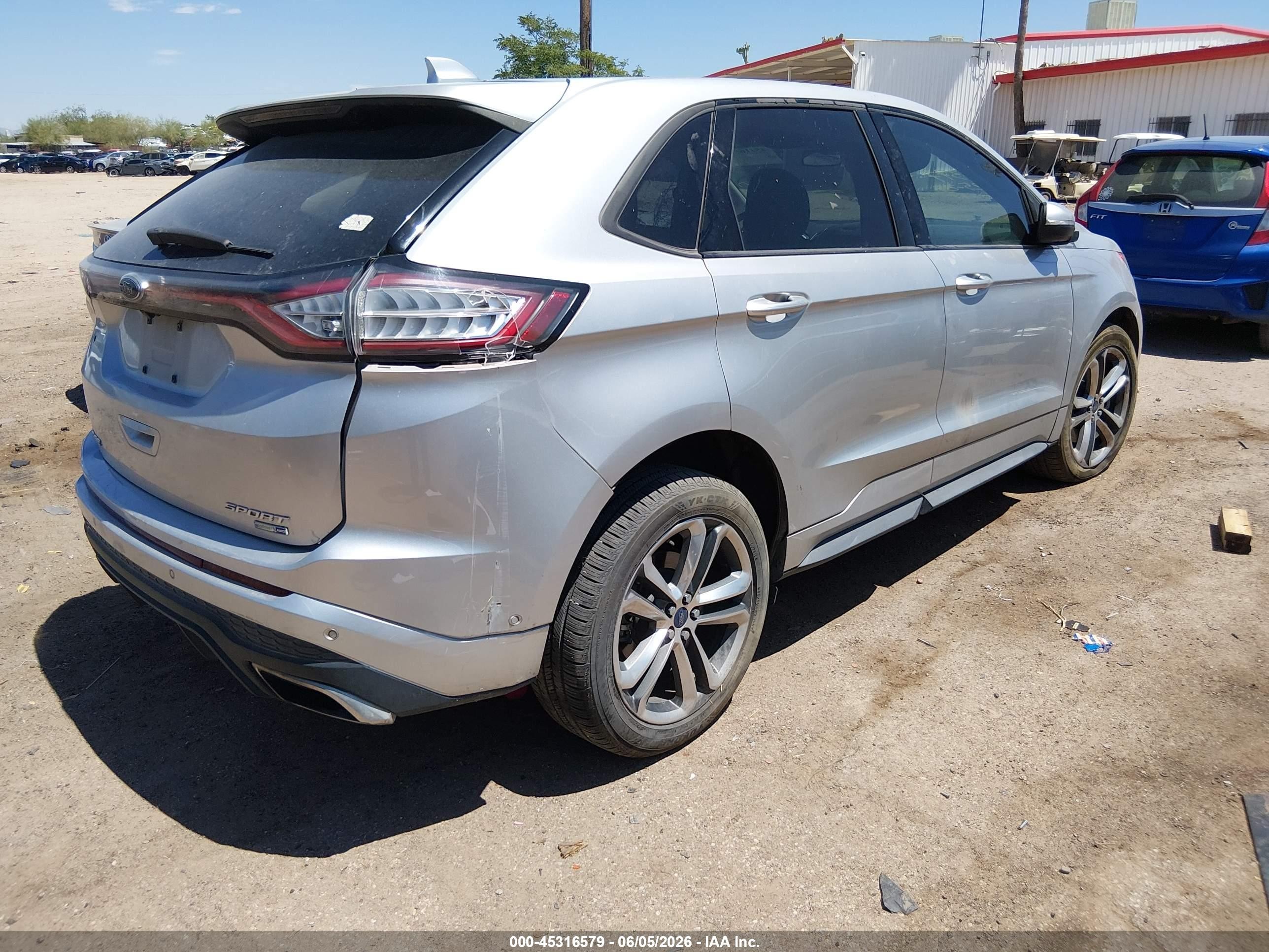 2016 Ford Edge VIN 2FMPK4AP5GBB32915 IAAI salvage auction — Side, Salvage (Arizona), sold $1,200 on 2026-07-09 (photo 4)