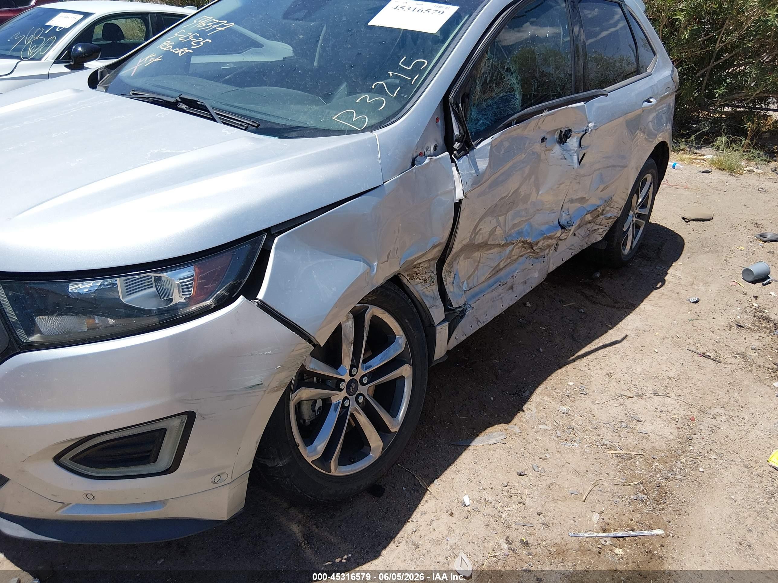 2016 Ford Edge VIN 2FMPK4AP5GBB32915 IAAI salvage auction — Side, Salvage (Arizona), sold $1,200 on 2026-07-09 (photo 6)