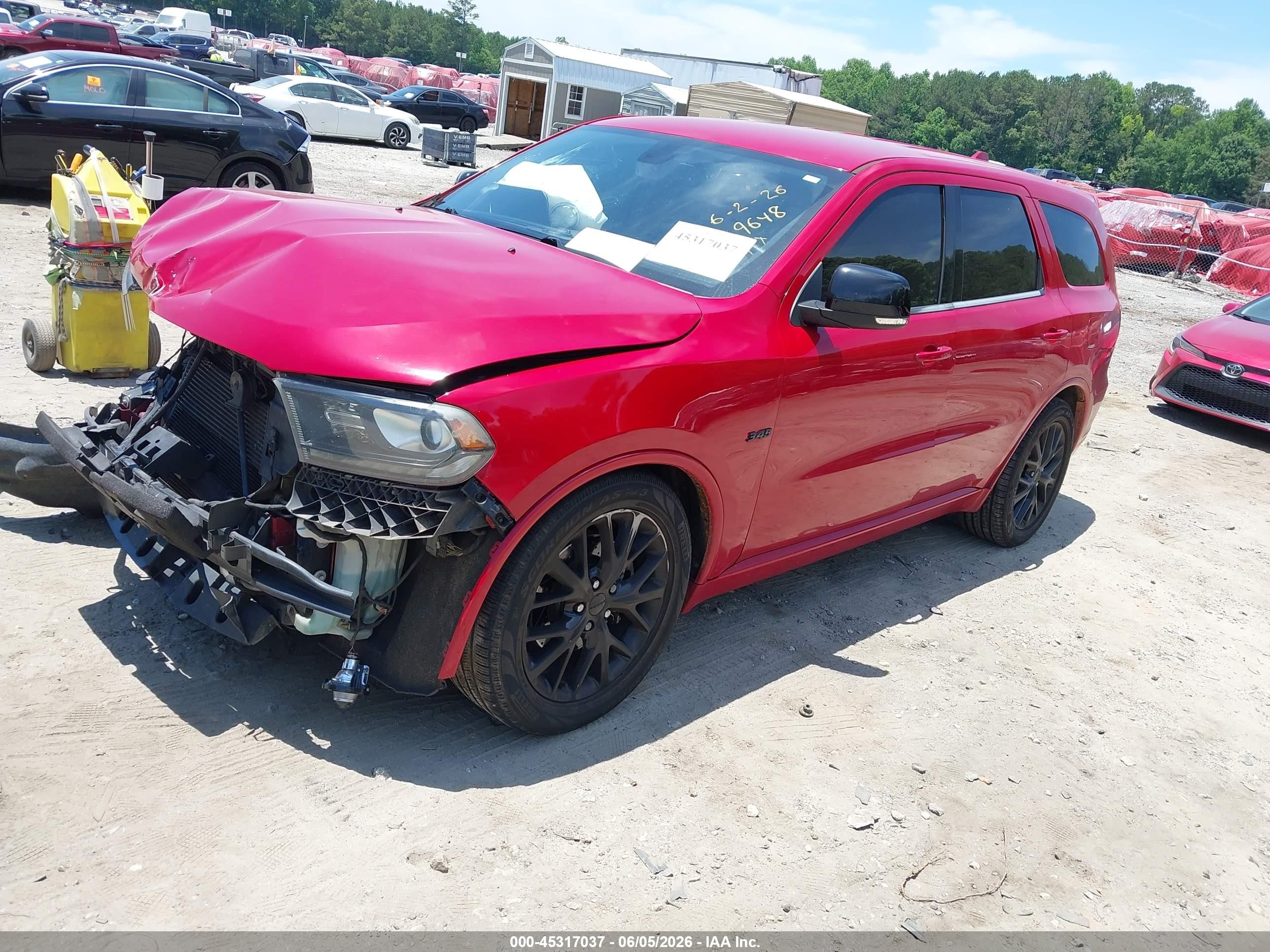 2015 Dodge Durango VIN 1C4SDHCT8FC119648 IAAI salvage auction — Front End, Salvage (Georgia), sold $1,225 on 2026-08-28 (photo 2)