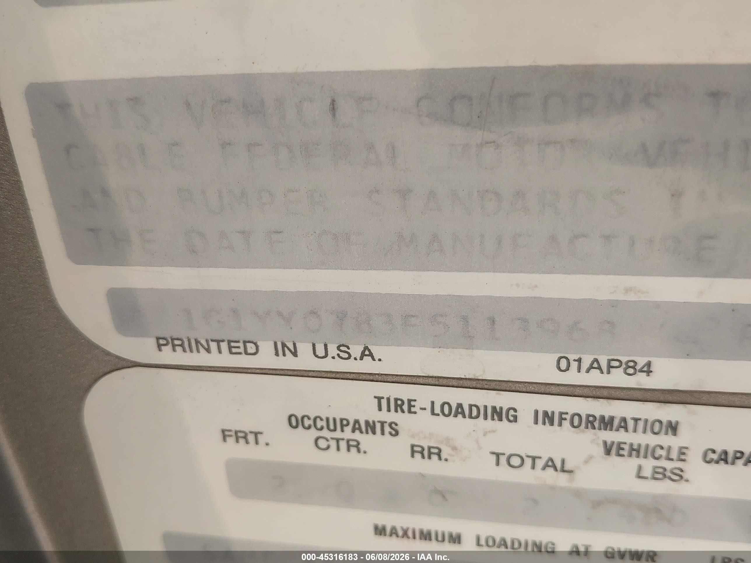 1985 Chevrolet Corvette VIN 1G1YY0783F5113968 IAAI salvage auction — Unknown, Salvage (California), sold $275 on 2026-09-26 (photo 9)