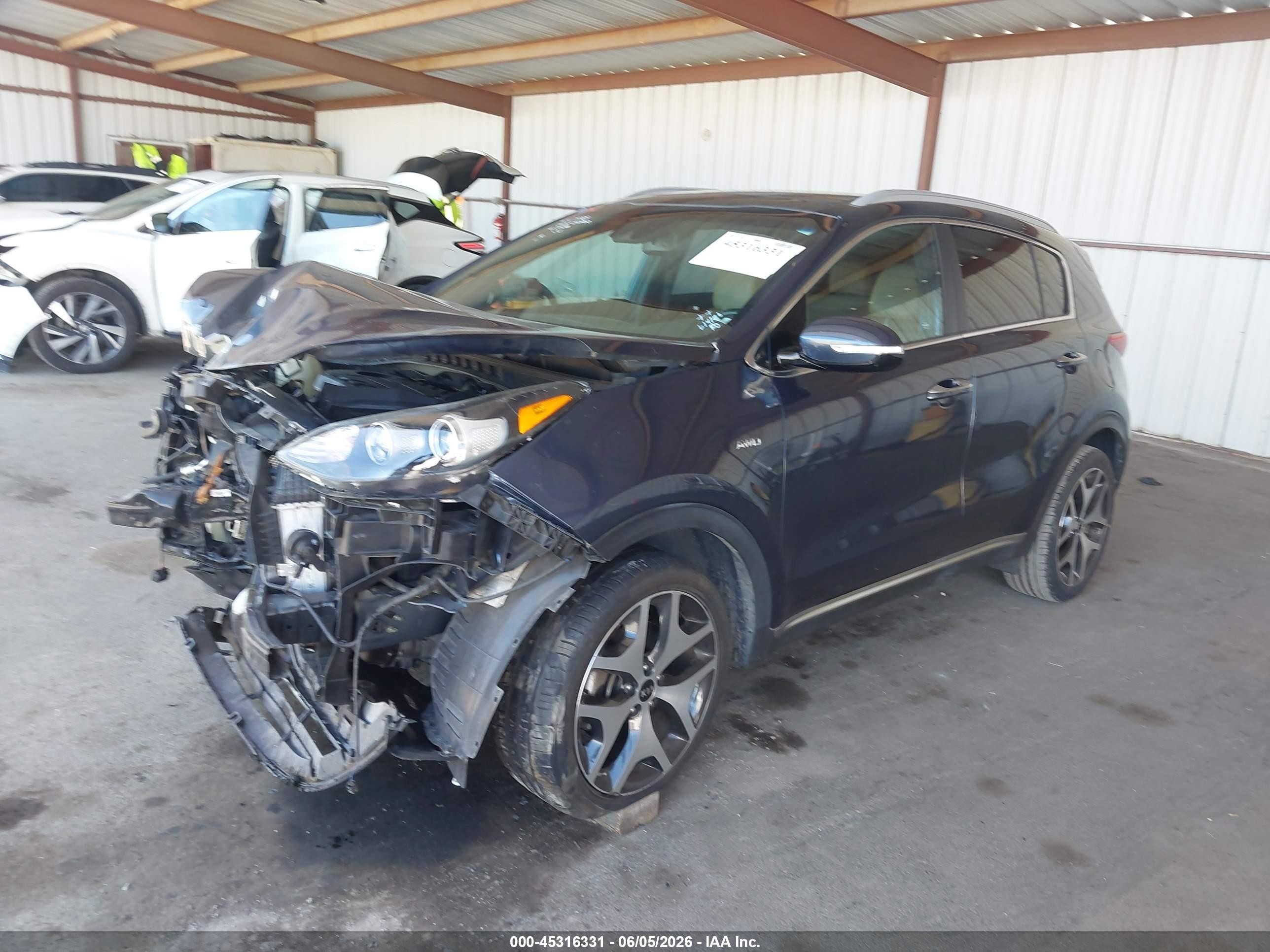 2017 Kia Sportage VIN KNDPRCA60H7208763 IAAI salvage auction — Front End, Salvage (California), sold $225 on 2026-07-09 (photo 2)