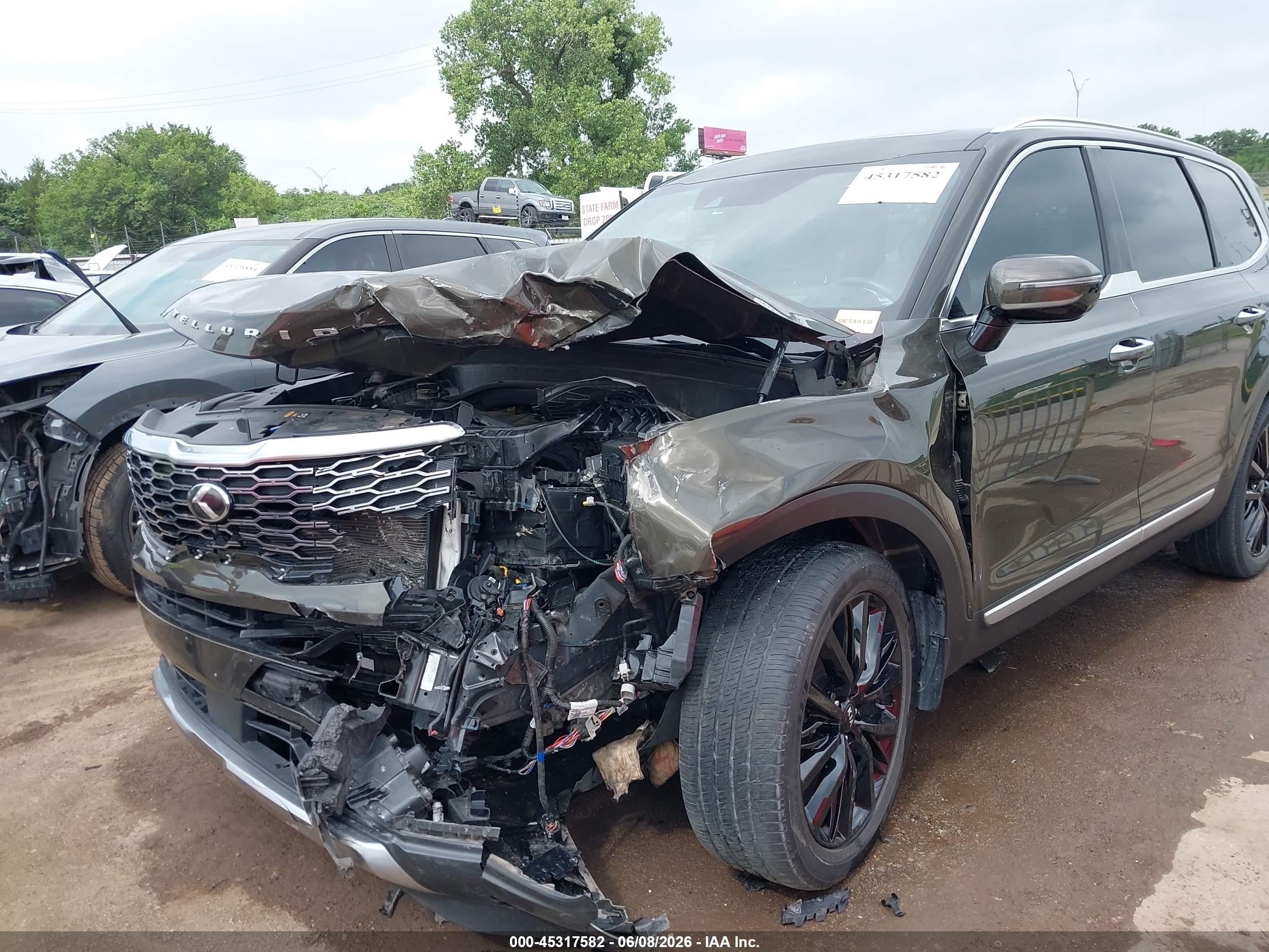 2021 Kia Telluride VIN 5XYP5DHC6MG129270 IAAI salvage auction — Unknown, Clear (Oklahoma), sold $4,200 on 2026-09-09 (photo 6)