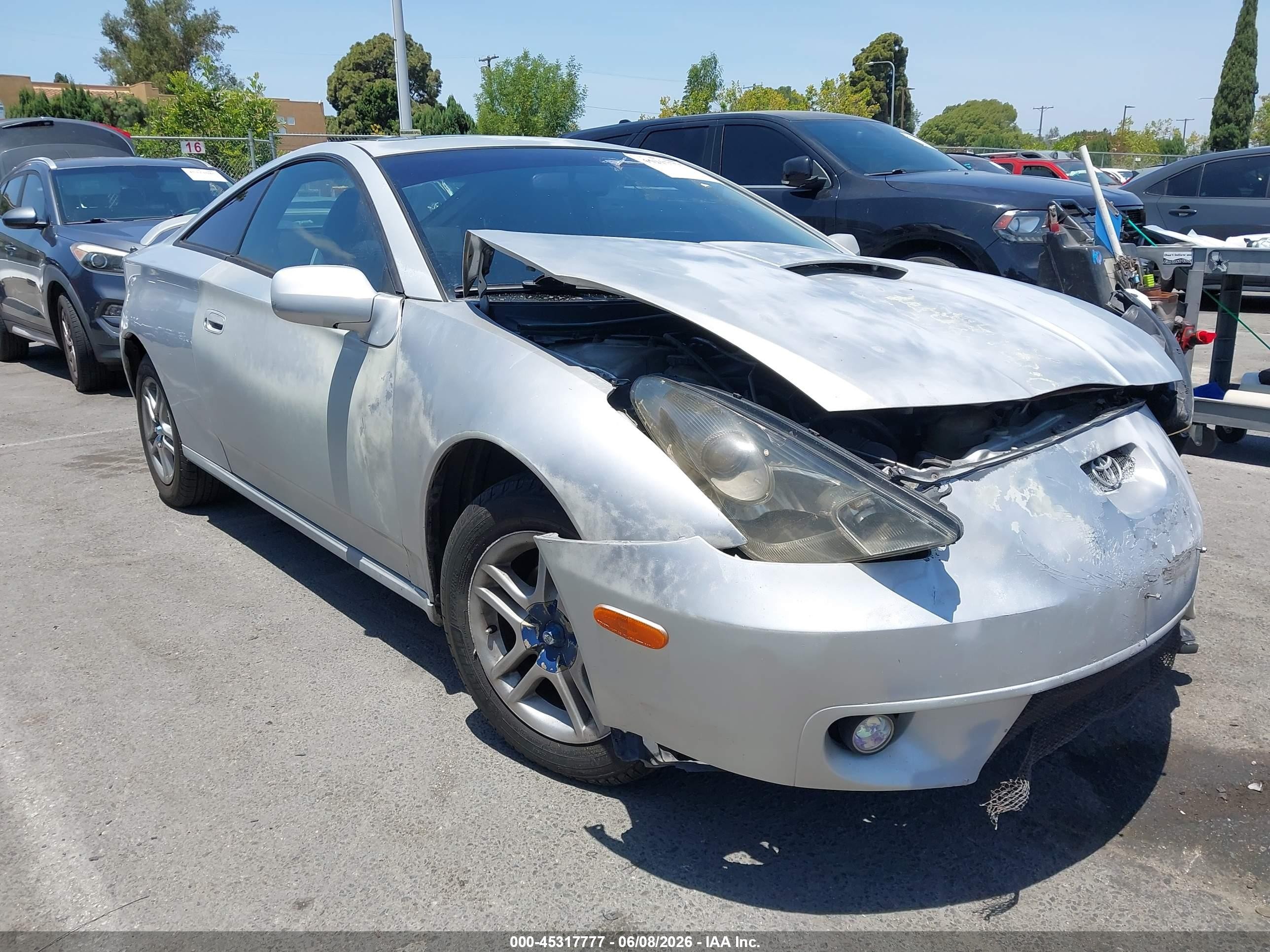 2003 Toyota Celica VIN JTDDR32T730156265 IAAI salvage auction — Front End, Salvage (California), sold $300 on 2026-07-09 (photo 1)