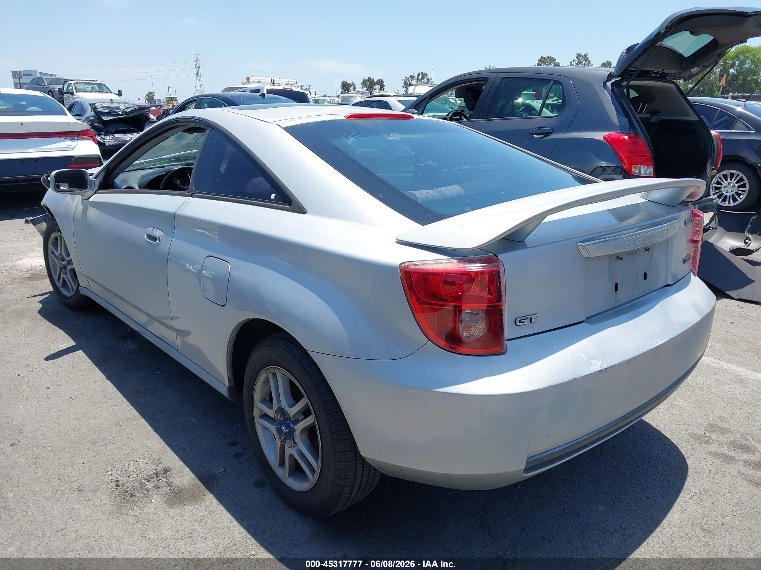 2003 Toyota Celica VIN JTDDR32T730156265 IAAI salvage auction — Front End, Salvage (California), sold $300 on 2026-07-09 (photo 3)