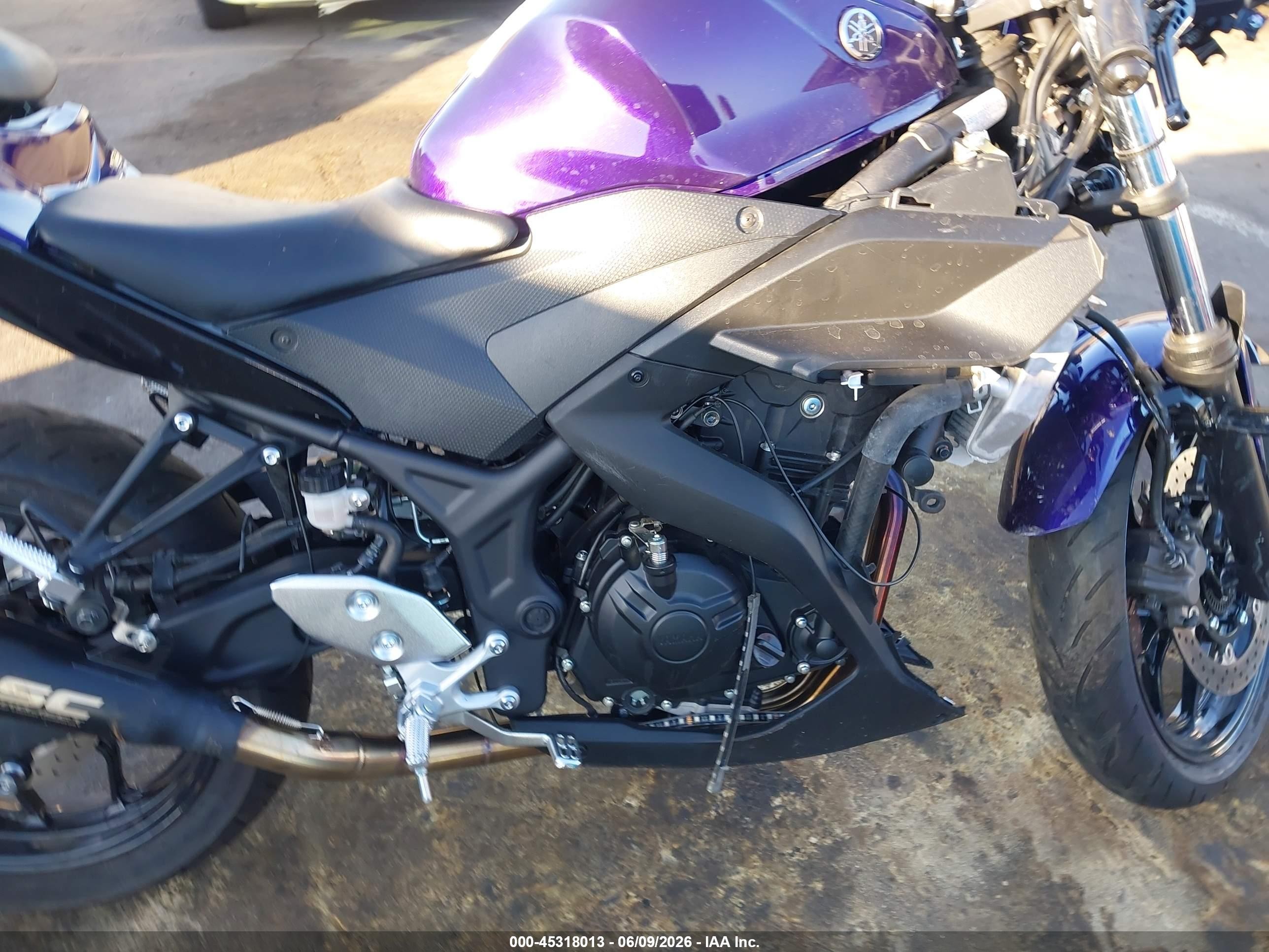 2018 Yamaha Yzfr3 VIN MH3RH15Y6JK004050 IAAI salvage auction — Side, Salvage (Arizona), sold $375 on 2026-06-30 (photo 8)