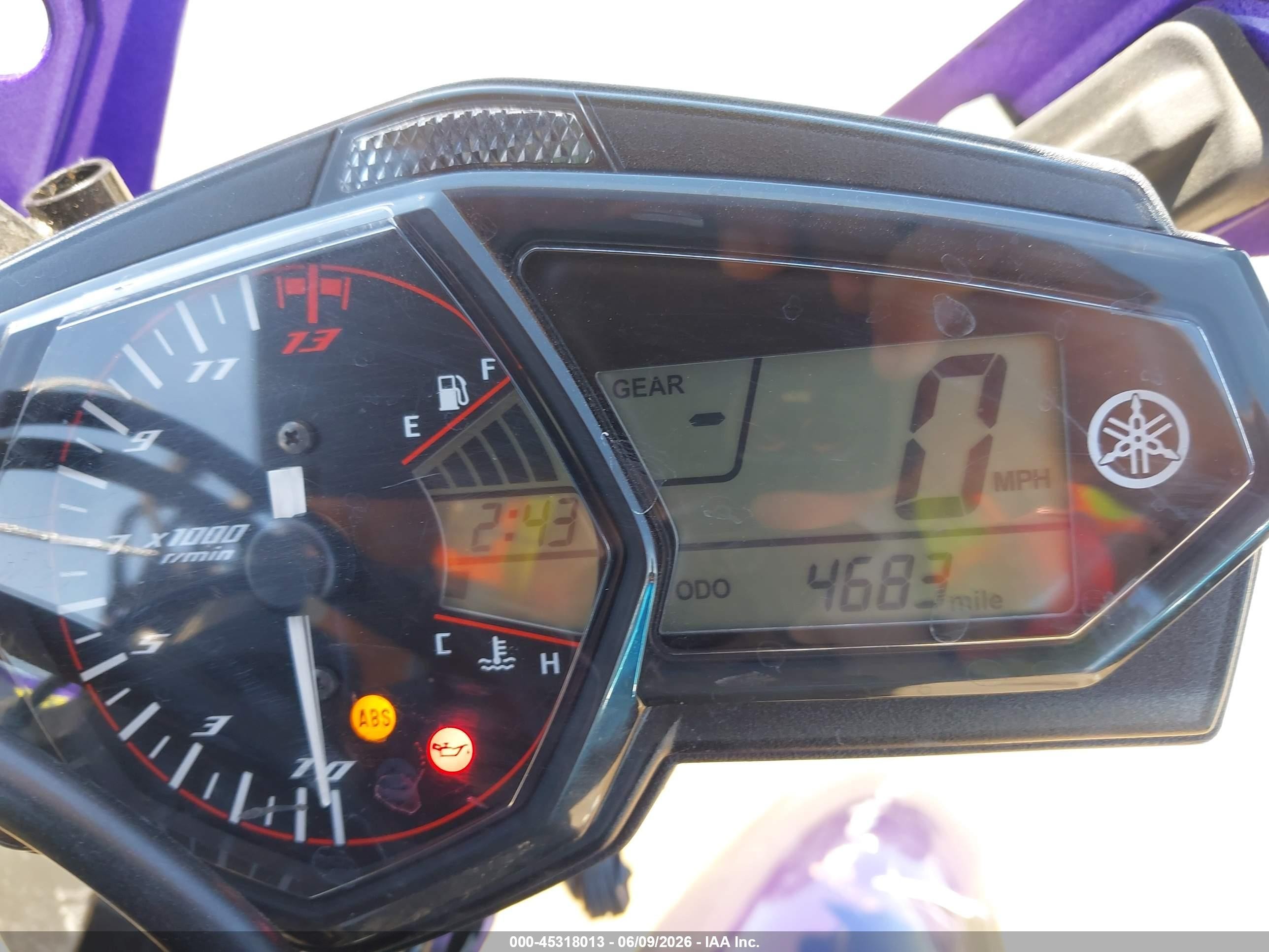 2018 Yamaha YZFR3 VIN MH3RH15Y6JK004050 IAAI salvage auction — Side, Salvage (Arizona), sold $375 on 2026-06-30 (photo 7)