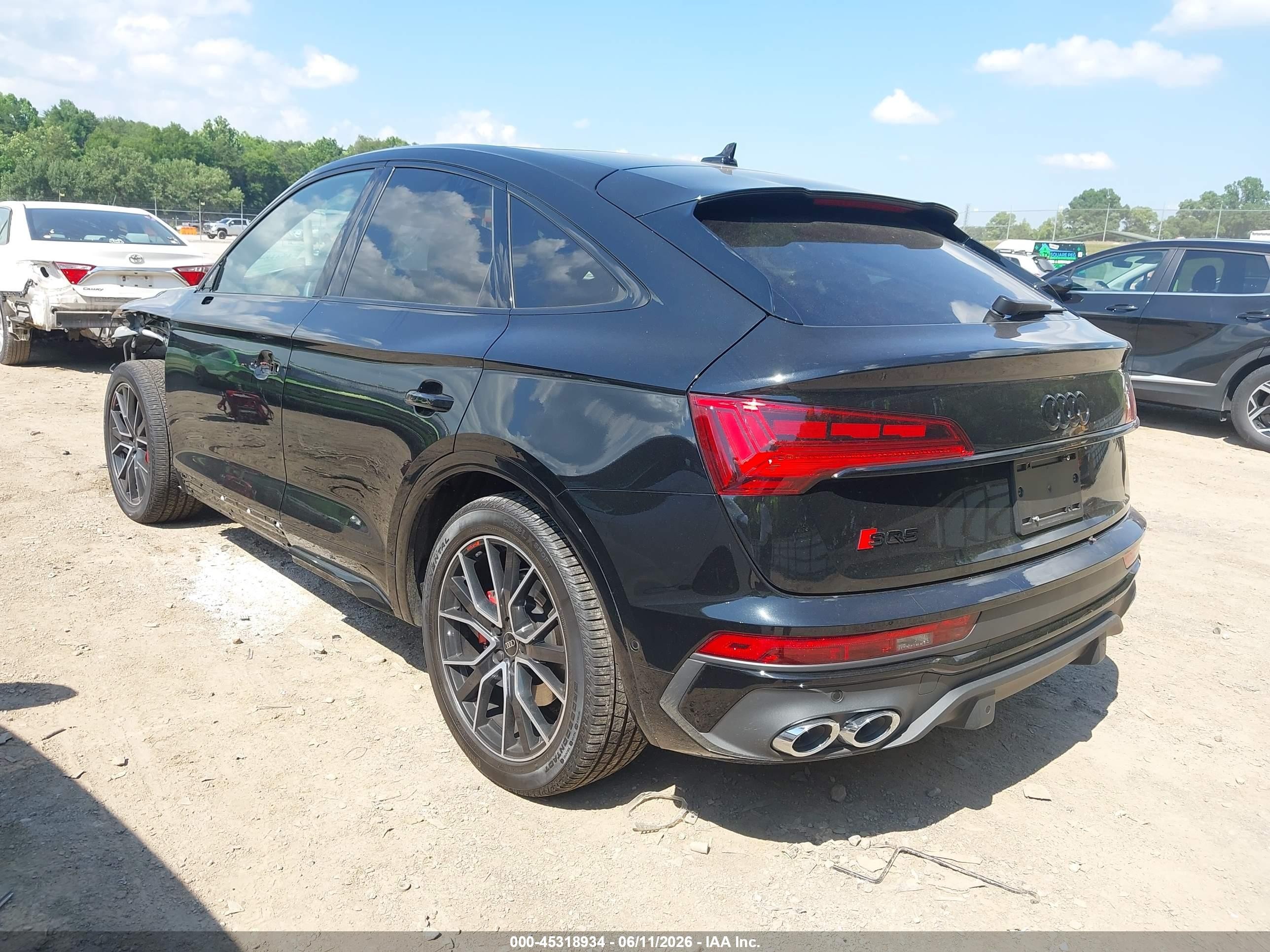 2024 Audi Sq5 sportback VIN WA134AFYXR2022295 IAAI salvage auction — Front End, Clear (Tennessee), sold $25,750 on 2026-07-06 (photo 3)