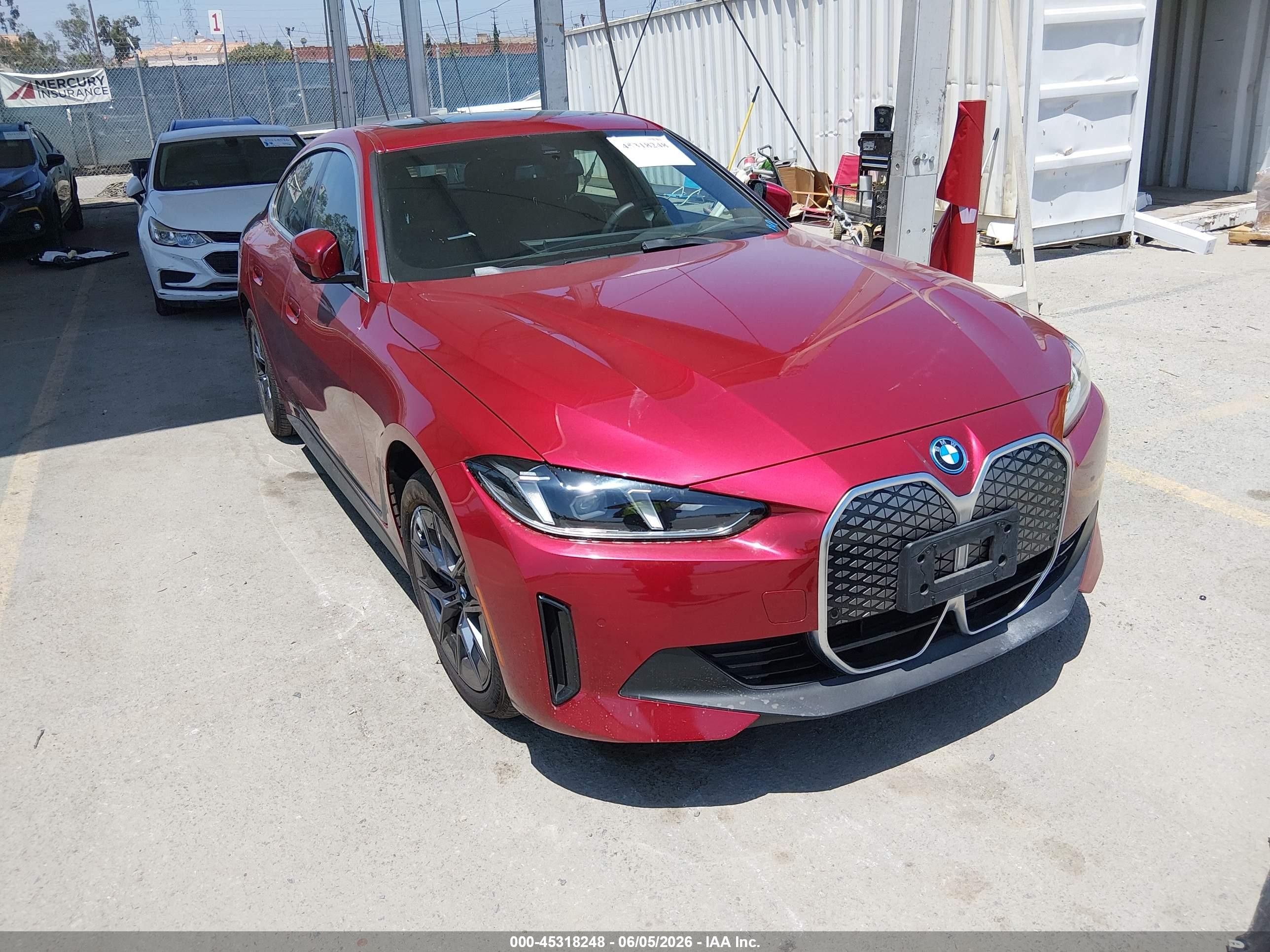 2025 BMW i4 VIN WBY23HD04SFU43159 — IAAI salvage auction photo