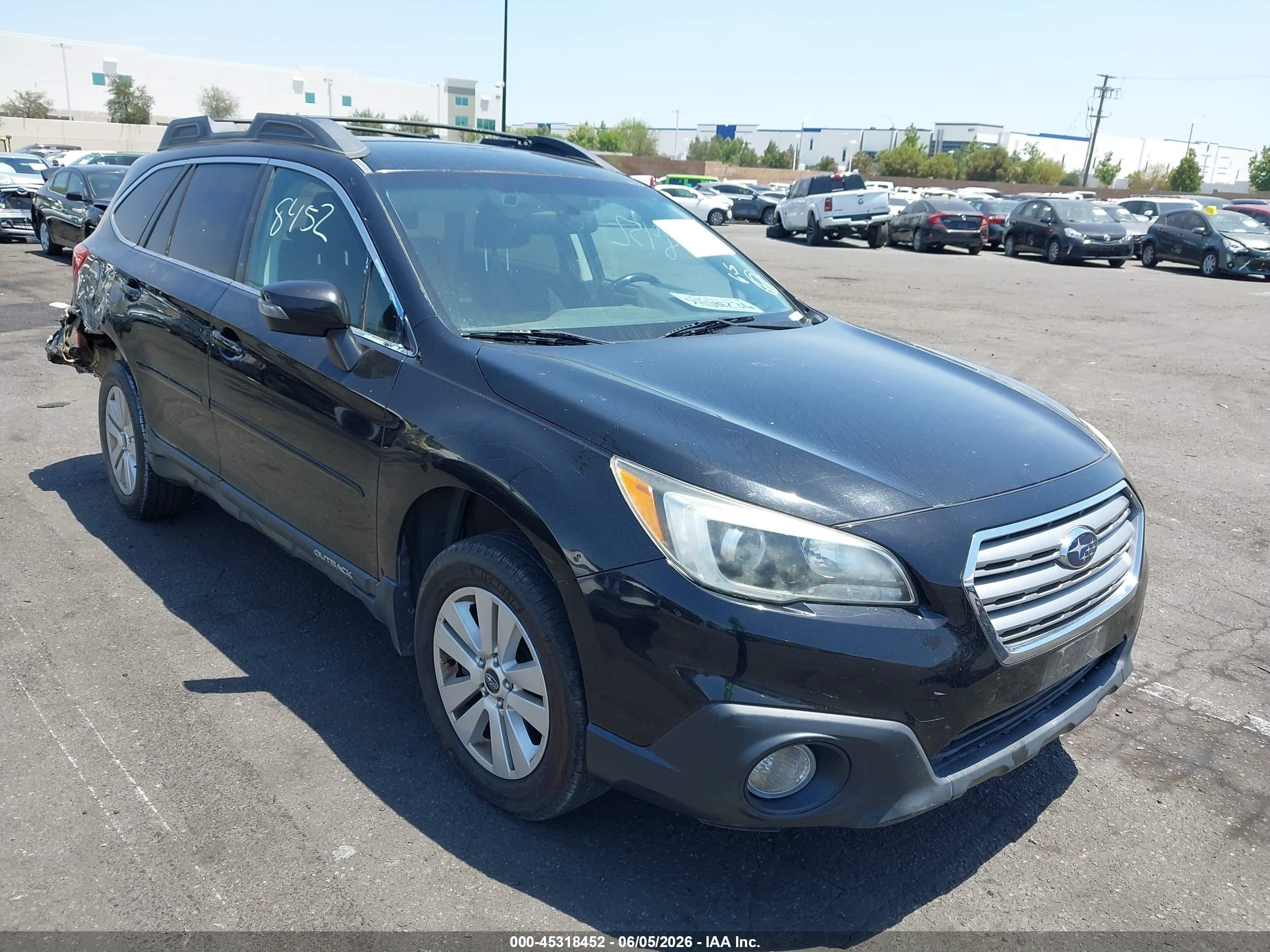 2016 Subaru Outback VIN 4S4BSAFC9G3310100 IAAI salvage auction — Rear End, Salvage Certificate (California), sold $1,750 on 2026-07-10 (photo 1)
