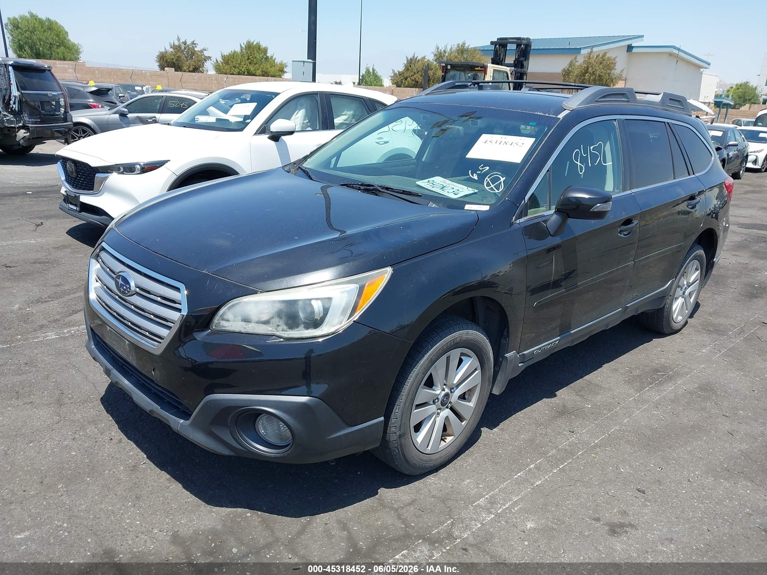2016 Subaru Outback VIN 4S4BSAFC9G3310100 IAAI salvage auction — Rear End, Salvage Certificate (California), sold $1,750 on 2026-07-10 (photo 2)