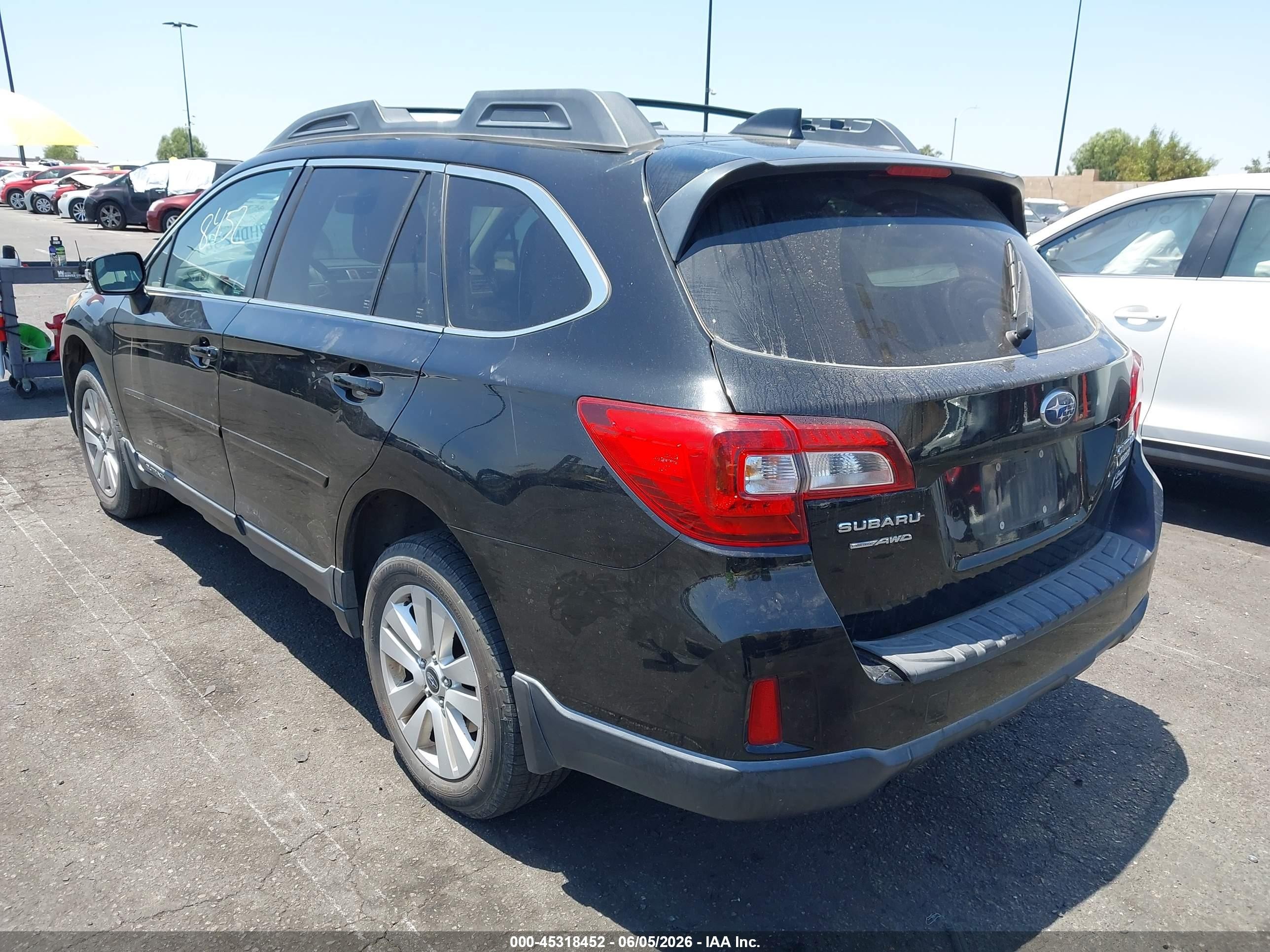 2016 Subaru Outback VIN 4S4BSAFC9G3310100 IAAI salvage auction — Rear End, Salvage Certificate (California), sold $1,750 on 2026-07-10 (photo 3)