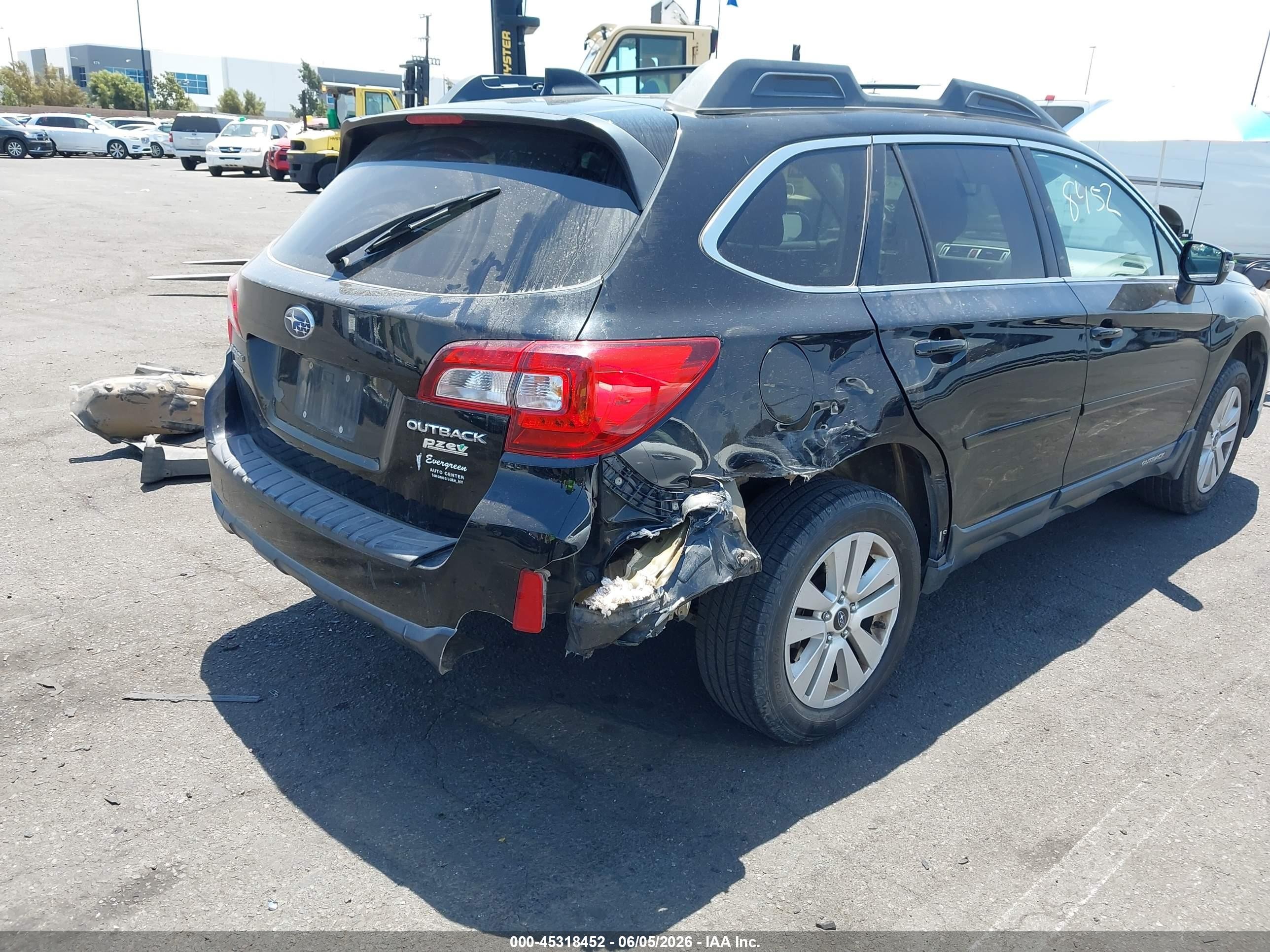 2016 Subaru Outback VIN 4S4BSAFC9G3310100 IAAI salvage auction — Rear End, Salvage Certificate (California), sold $1,750 on 2026-07-10 (photo 4)