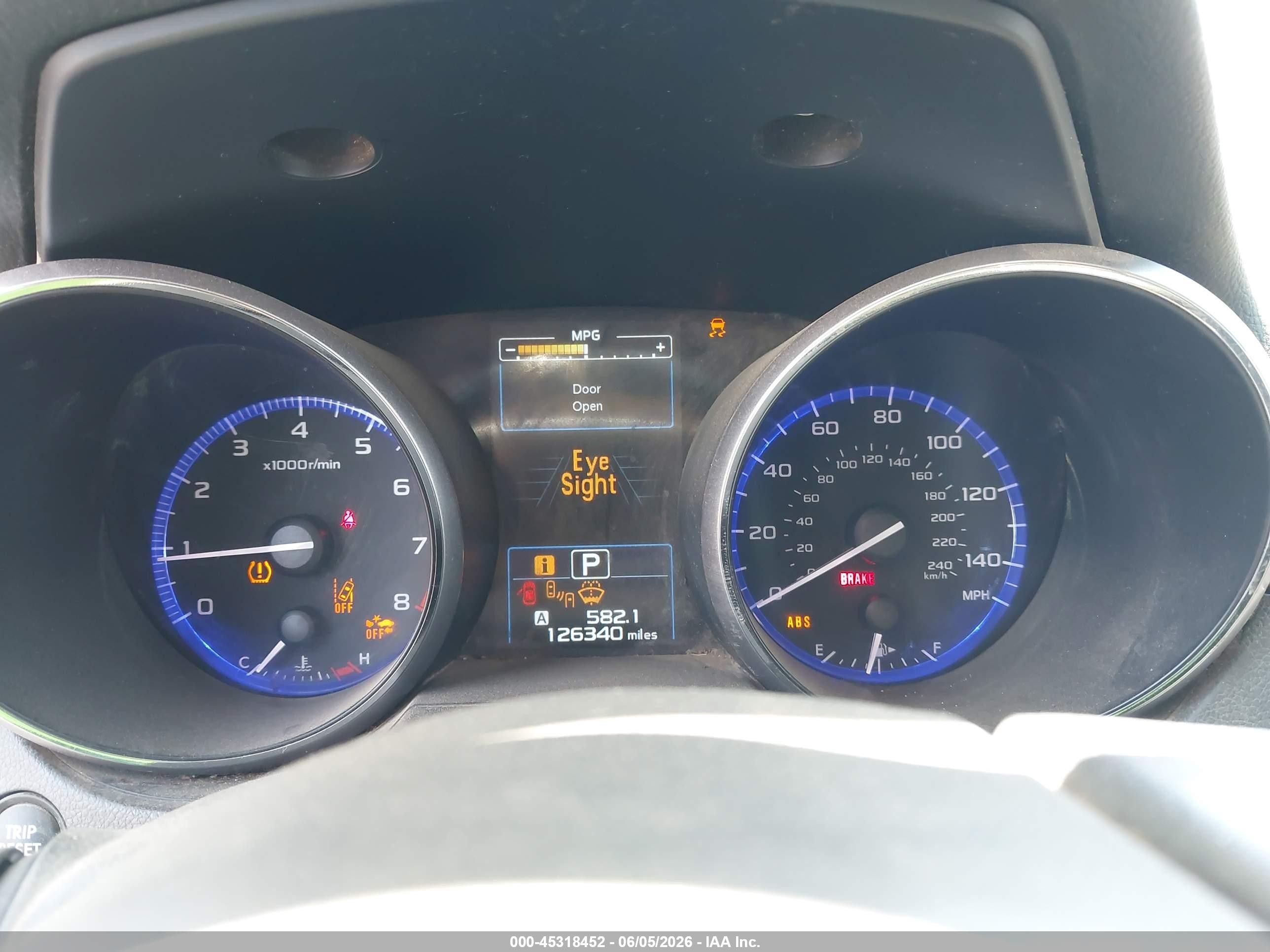 2016 Subaru Outback VIN 4S4BSAFC9G3310100 IAAI salvage auction — Rear End, Salvage Certificate (California), sold $1,750 on 2026-07-10 (photo 7)