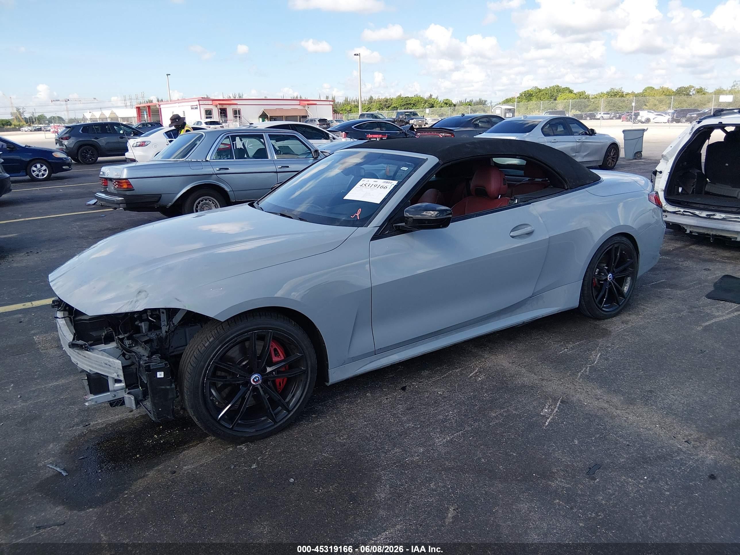 2023 BMW M440i VIN WBA53AT08PCM65467 IAAI salvage auction — Front End, Rebuildable (Florida), sold $19,400 on 2026-08-13 (photo 2)