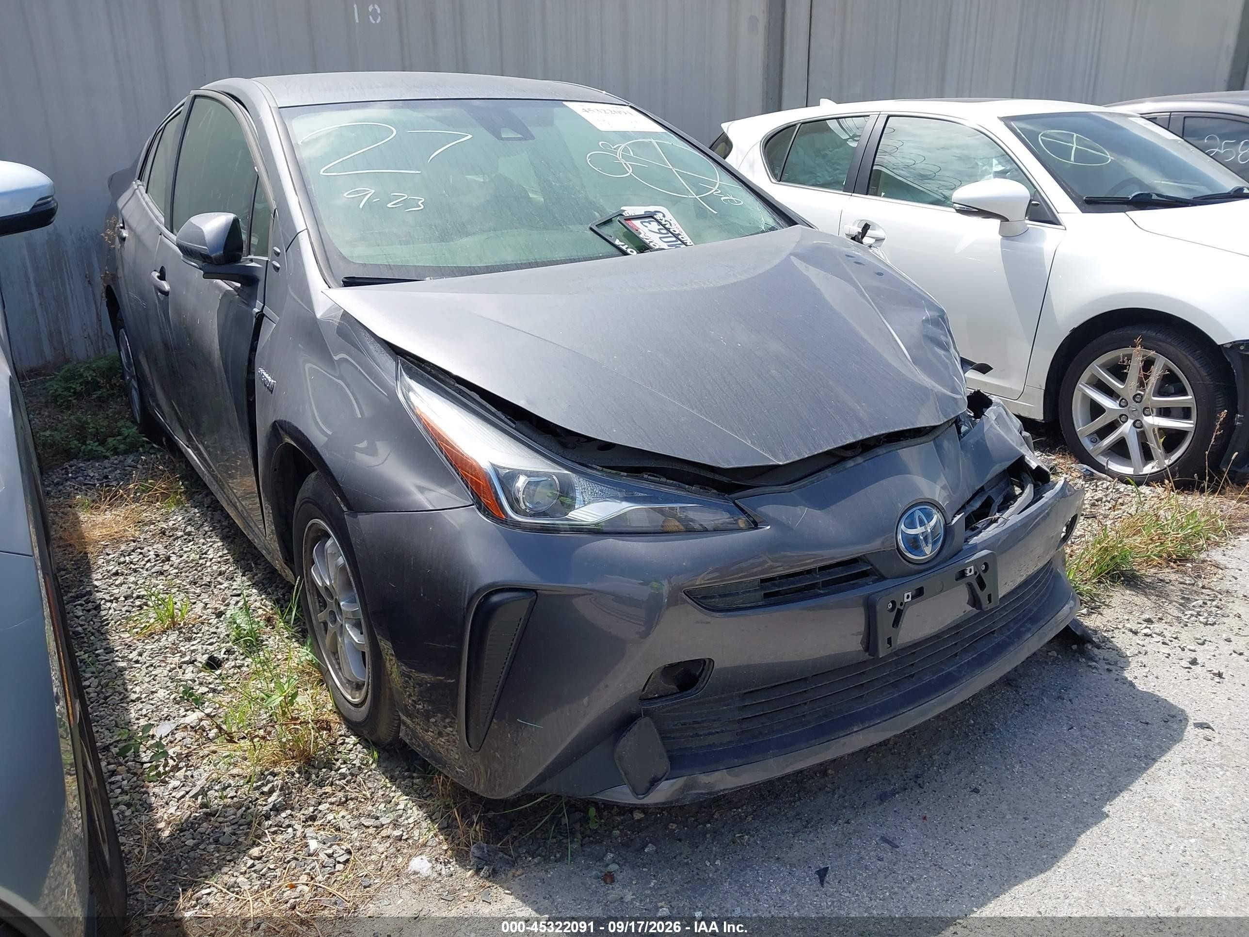 2022 Toyota Prius VIN JTDKAMFU1N3187505 — IAAI salvage auction photo