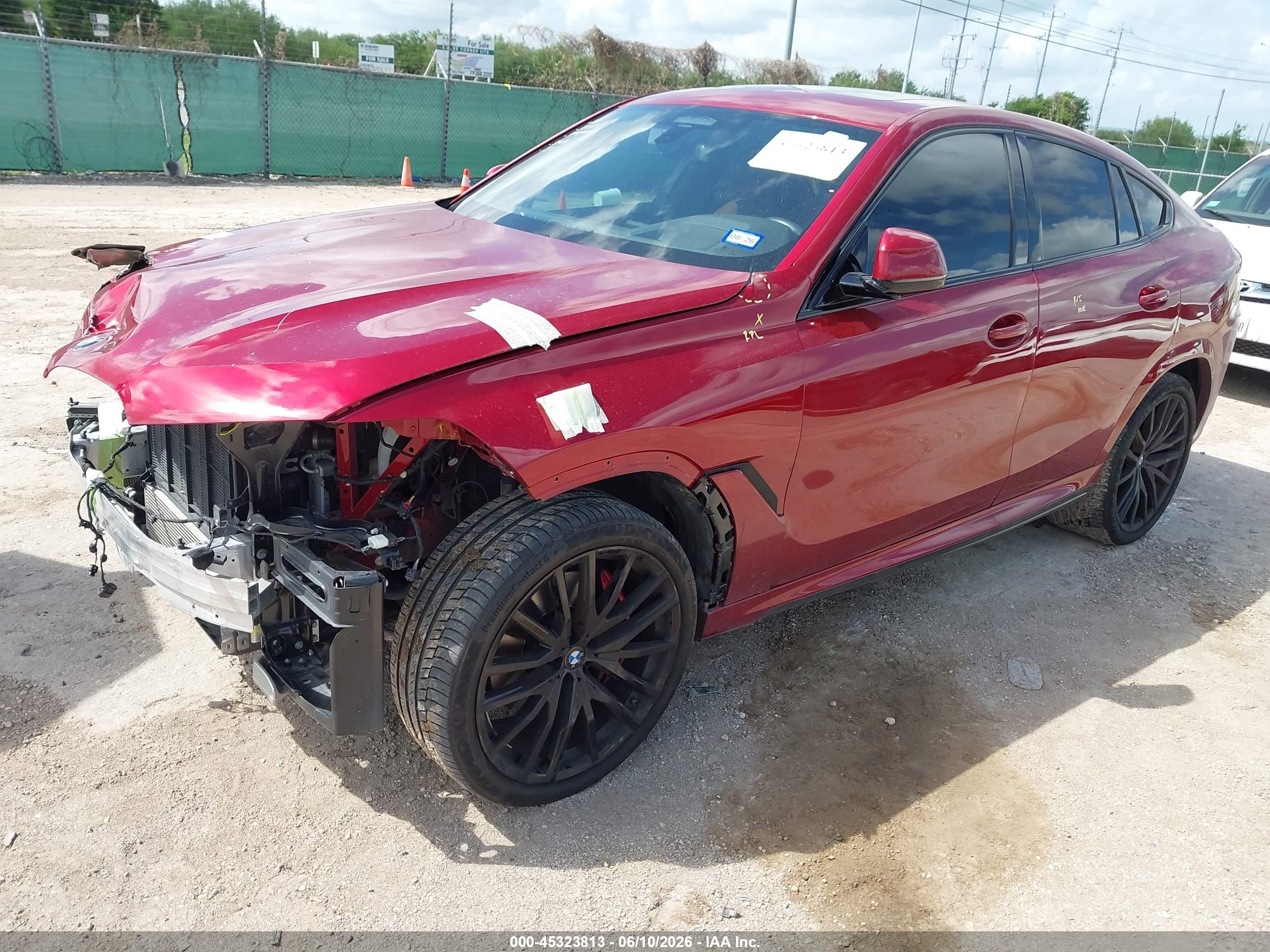 2023 BMW X6 VIN 5UXCY6C01P9N63793 IAAI salvage auction — Front End, Original (Texas), sold $22,000 on 2026-09-13 (photo 2)
