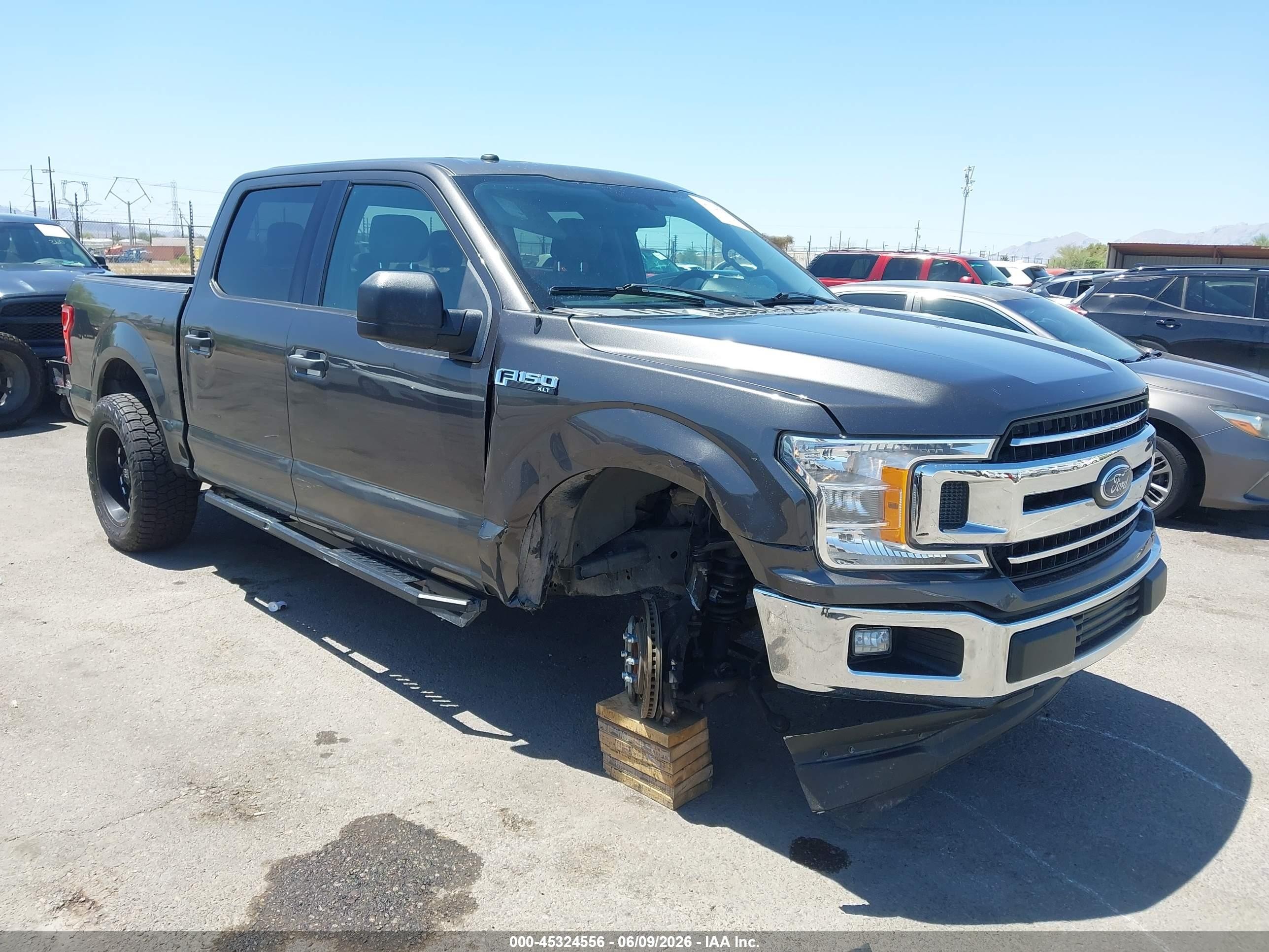2018 Ford F-150 VIN 1FTEW1C52JKE46738 IAAI salvage auction — Unknown, Salvage (Arizona), sold $7,400 on 2026-07-03 (photo 1)