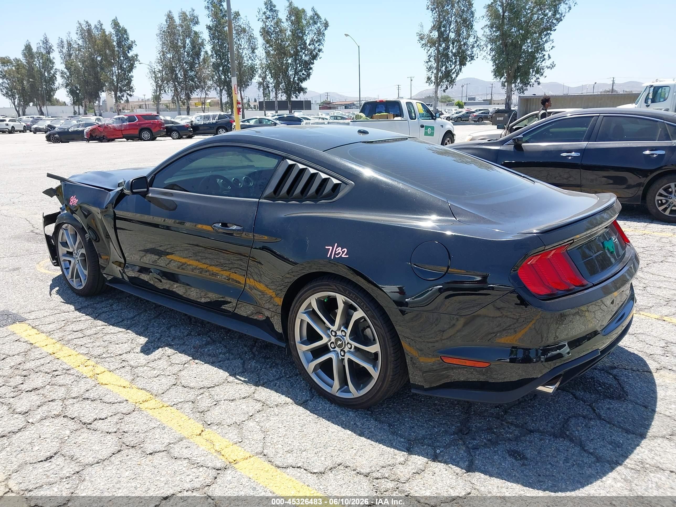 2019 Ford Mustang VIN 1FA6P8THXK5143605 IAAI salvage auction — Unknown, Salvage (California), sold $6,600 on 2026-07-10 (photo 3)