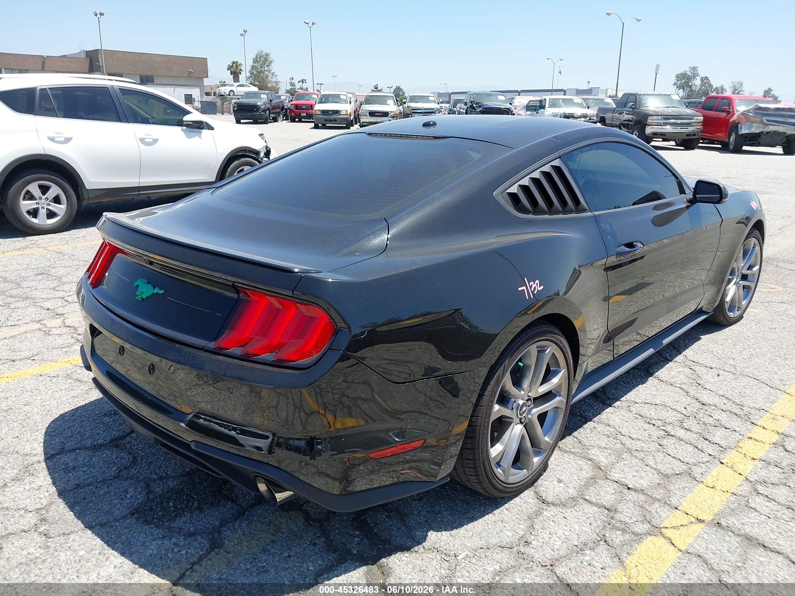 2019 Ford Mustang VIN 1FA6P8THXK5143605 IAAI salvage auction — Unknown, Salvage (California), sold $6,600 on 2026-07-10 (photo 4)