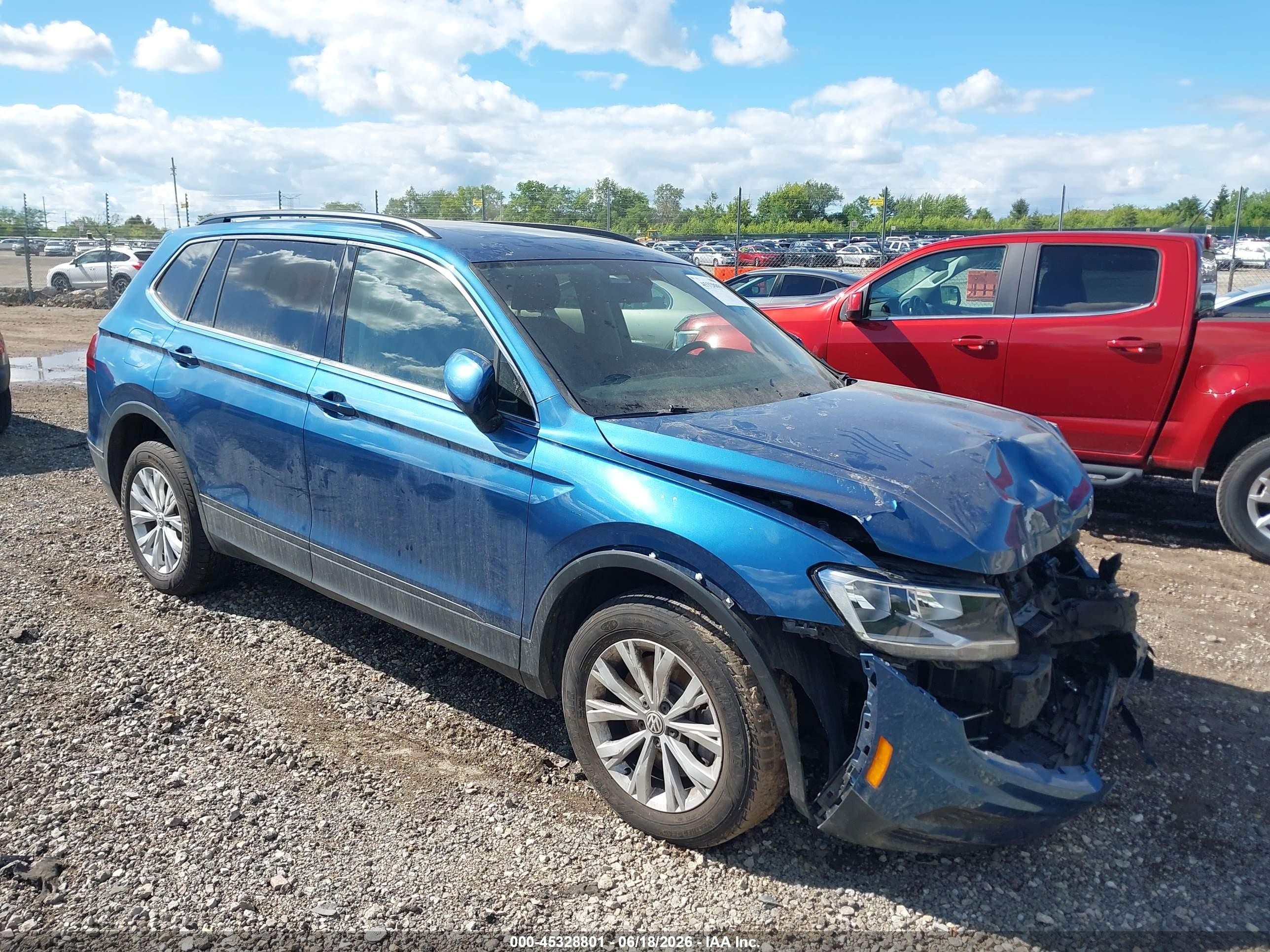 2019 Volkswagen Tiguan VIN 3VV2B7AX6KM140174 IAAI salvage auction — Front End, Salvage (Illinois), sold $1,850 on 2026-09-09 (photo 1)