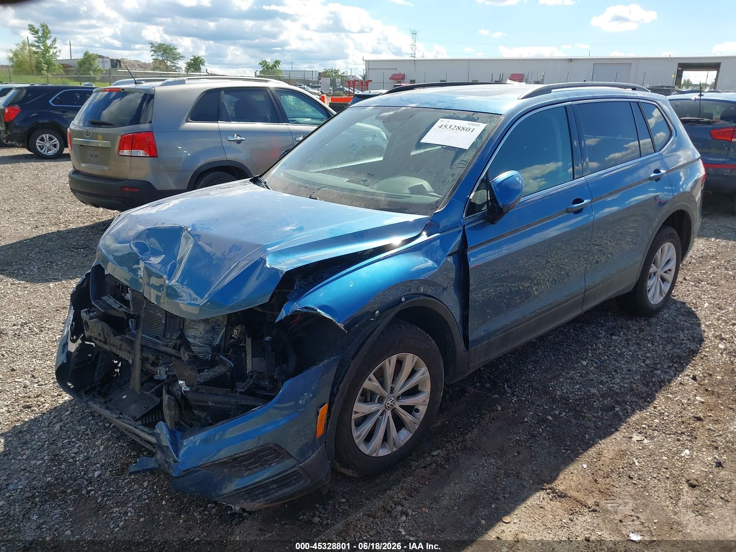 2019 Volkswagen Tiguan VIN 3VV2B7AX6KM140174 IAAI salvage auction — Front End, Salvage (Illinois), sold $1,850 on 2026-09-09 (photo 2)