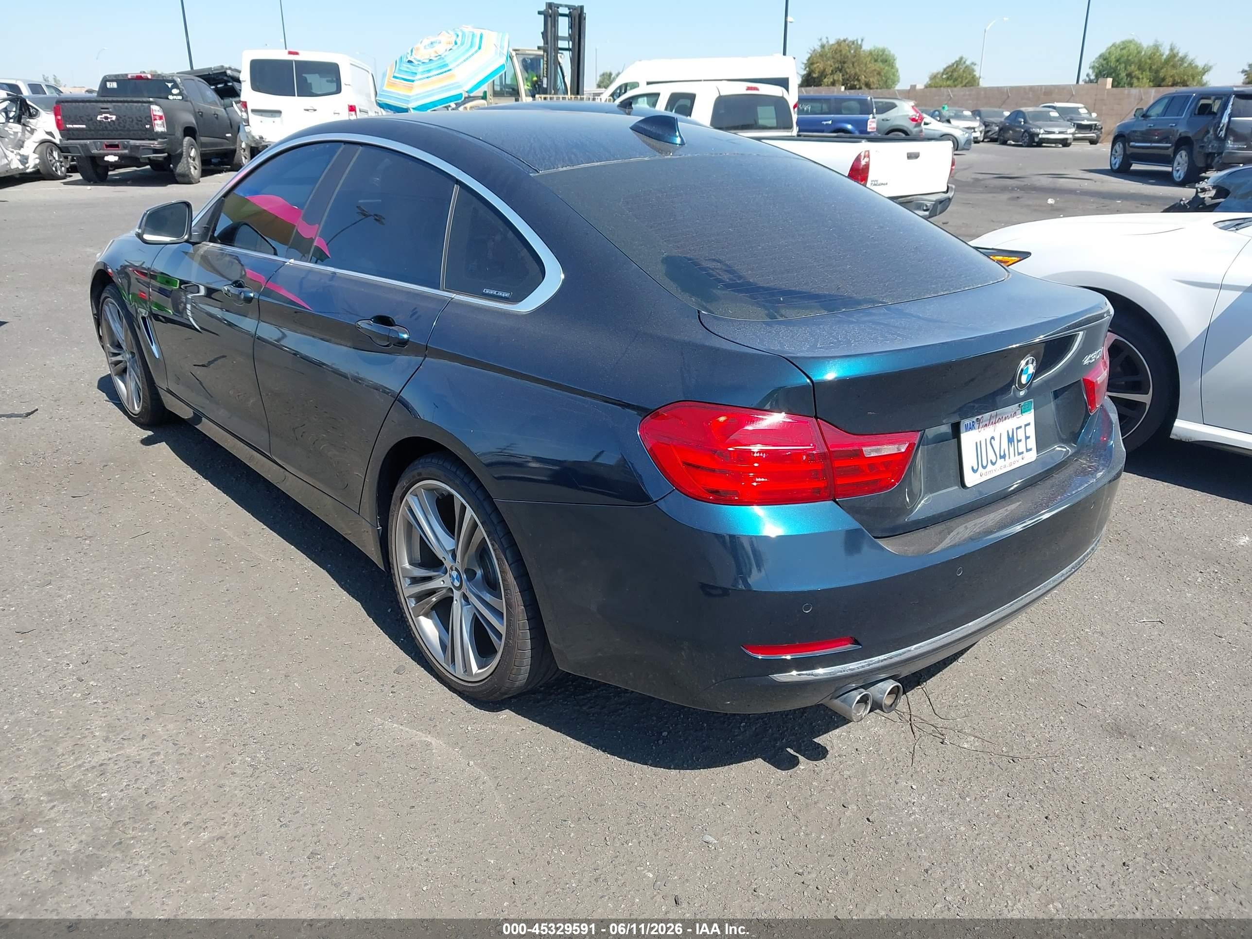 2017 BMW 4 Series VIN WBA4F7C32HG787872 IAAI salvage auction — Front End, Salvage Certificate (California), sold $3,850 on 2026-07-12 (photo 3)