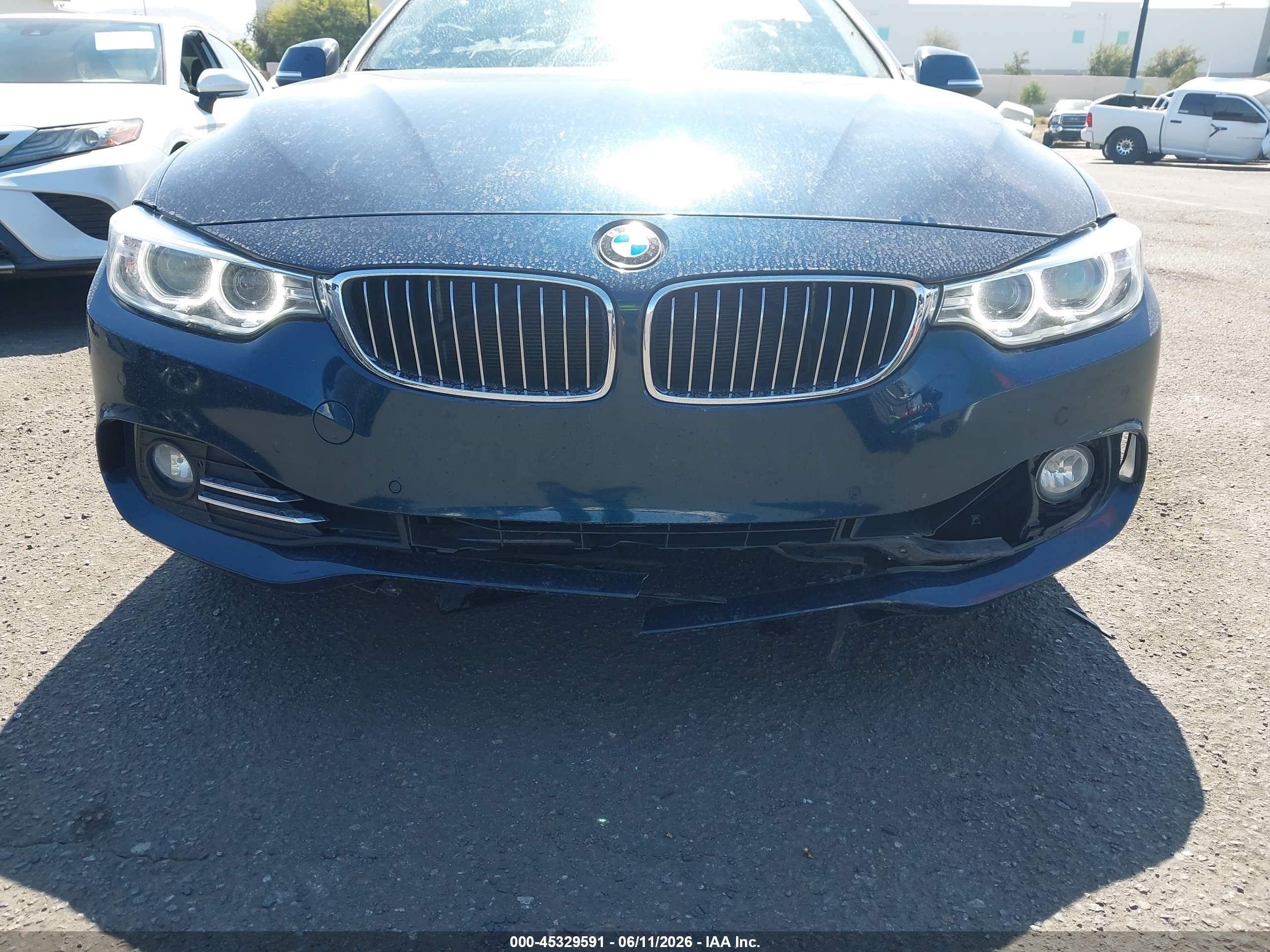 2017 BMW 4 Series VIN WBA4F7C32HG787872 IAAI salvage auction — Front End, Salvage Certificate (California), sold $3,850 on 2026-07-12 (photo 6)