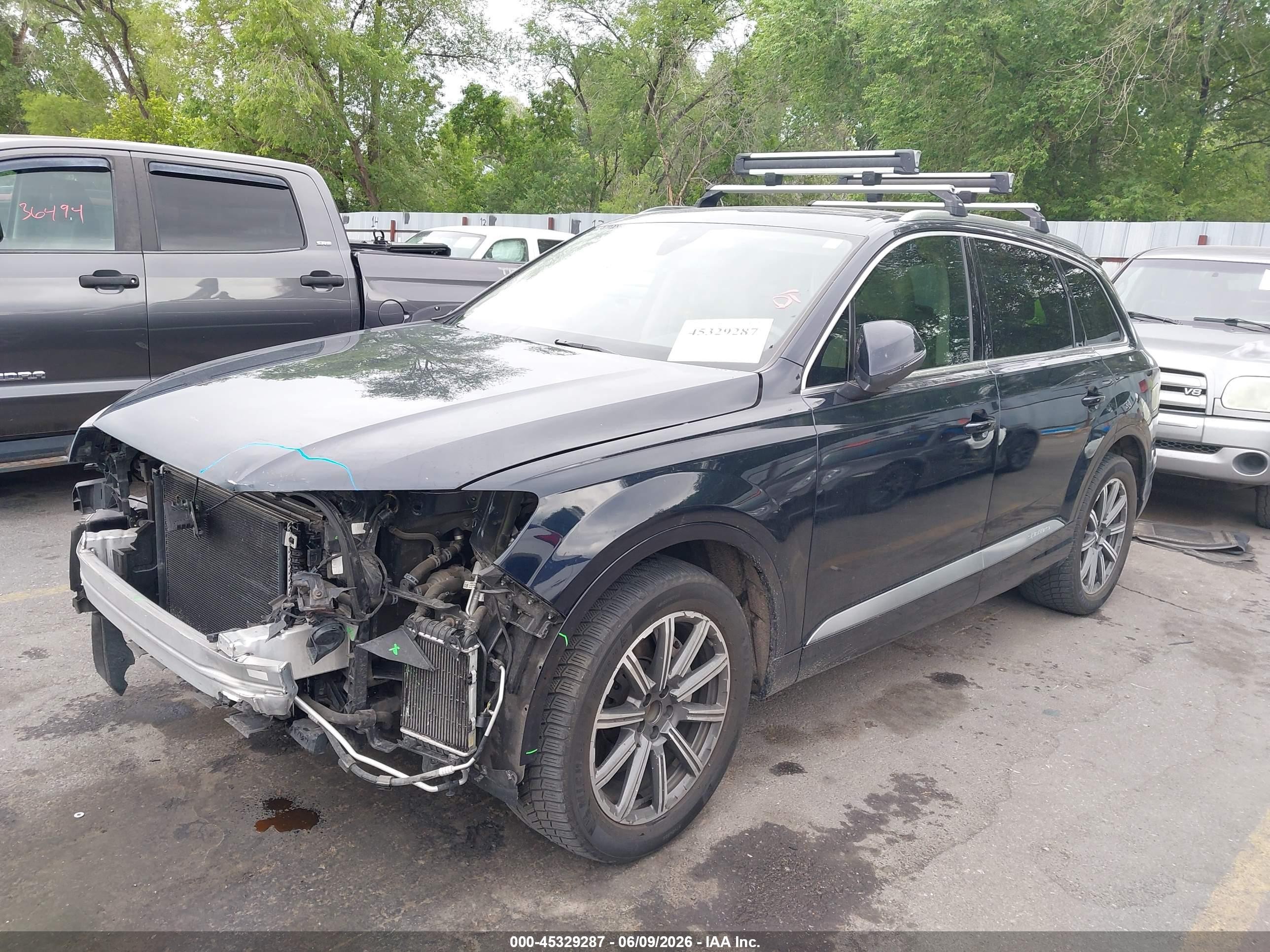 2017 Audi Q7 VIN WA1LAAF79HD028771 IAAI salvage auction — Front End, Salvage (Utah), sold $6,000 on 2026-07-02 (photo 2)
