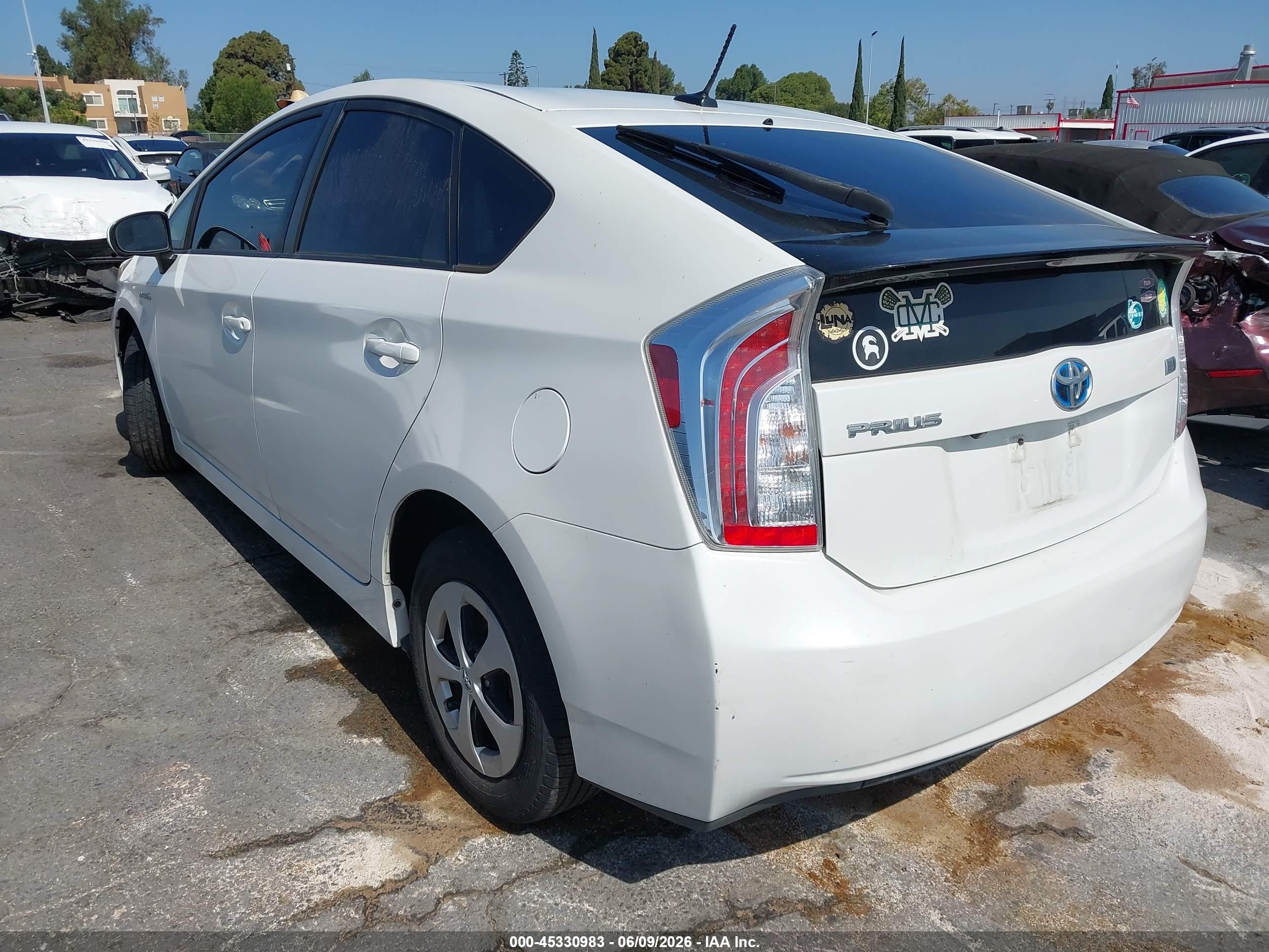 2012 Toyota Prius VIN JTDKN3DU8C1612762 IAAI salvage auction — Normal Wear, Salvage (California), sold $2,725 on 2026-07-06 (photo 3)