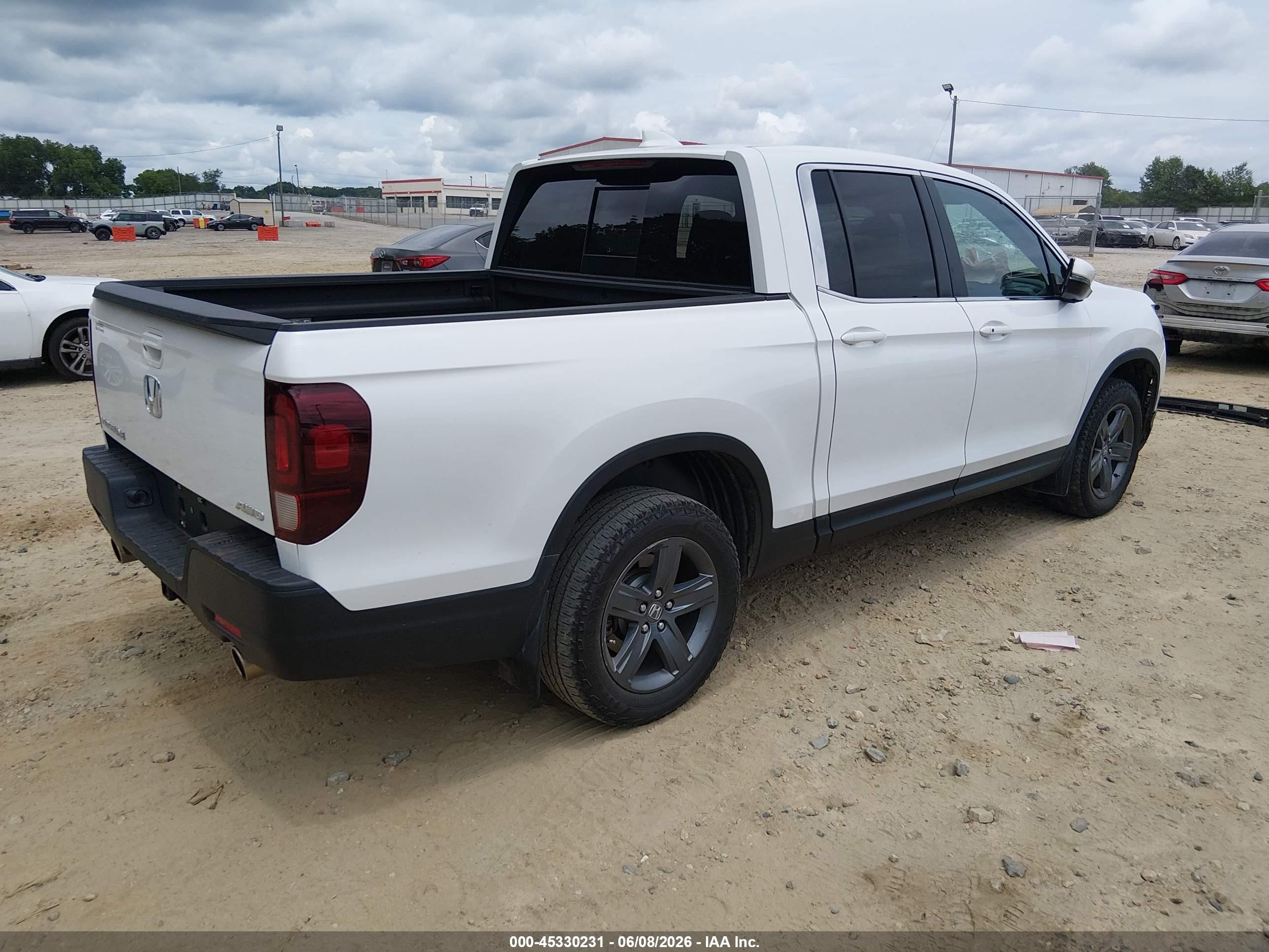 2021 Honda Ridgeline VIN 5FPYK3F51MB011377 IAAI salvage auction — Front End, Salvage (Georgia), sold $12,300 on 2026-10-09 (photo 4)