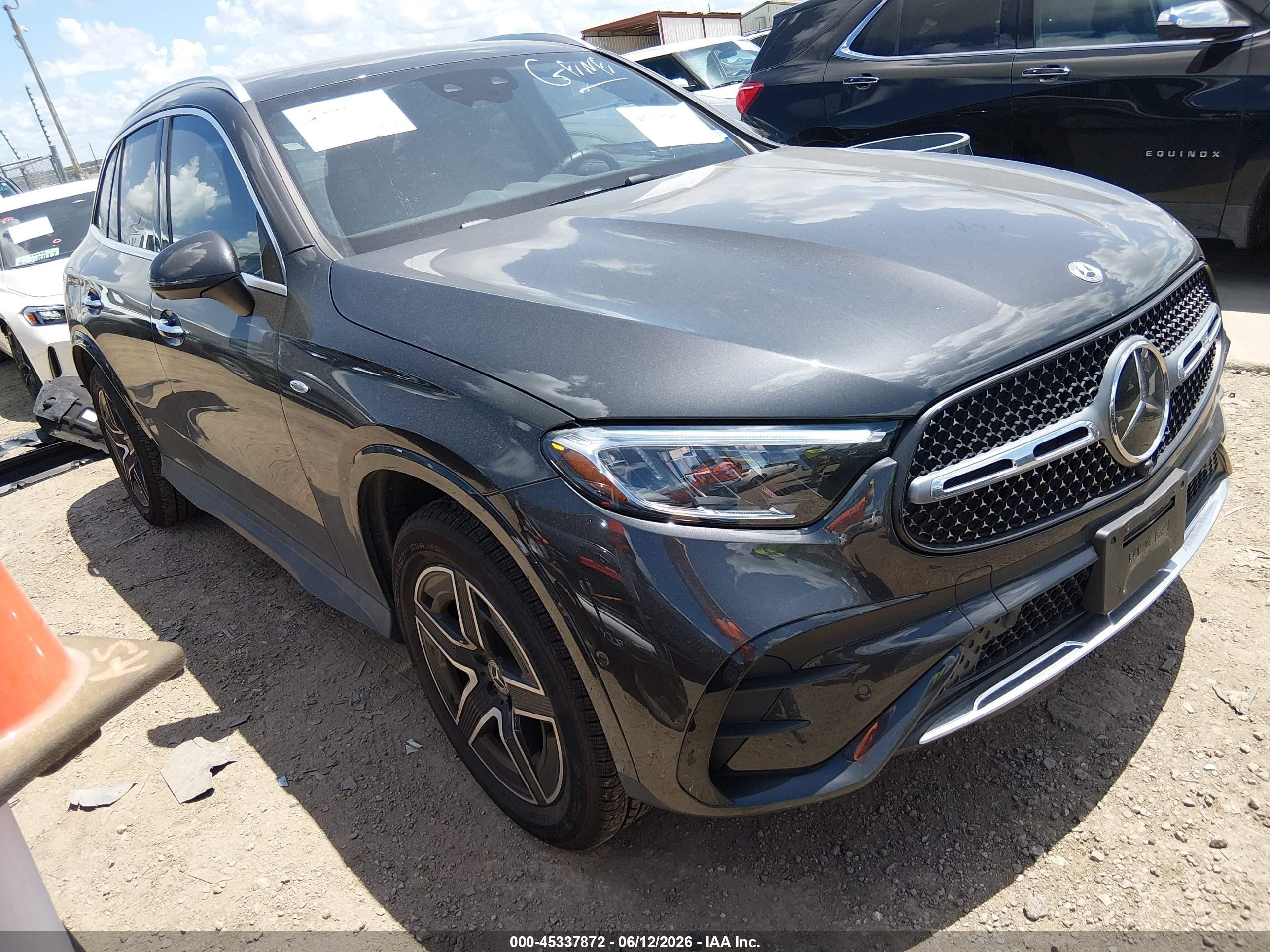 2025 Mercedes-Benz GLC-Class VIN W1NKM5GB4SF420757 IAAI salvage auction — Rear End, Original (Texas), sold $28,750 on 2026-08-27 (photo 1)