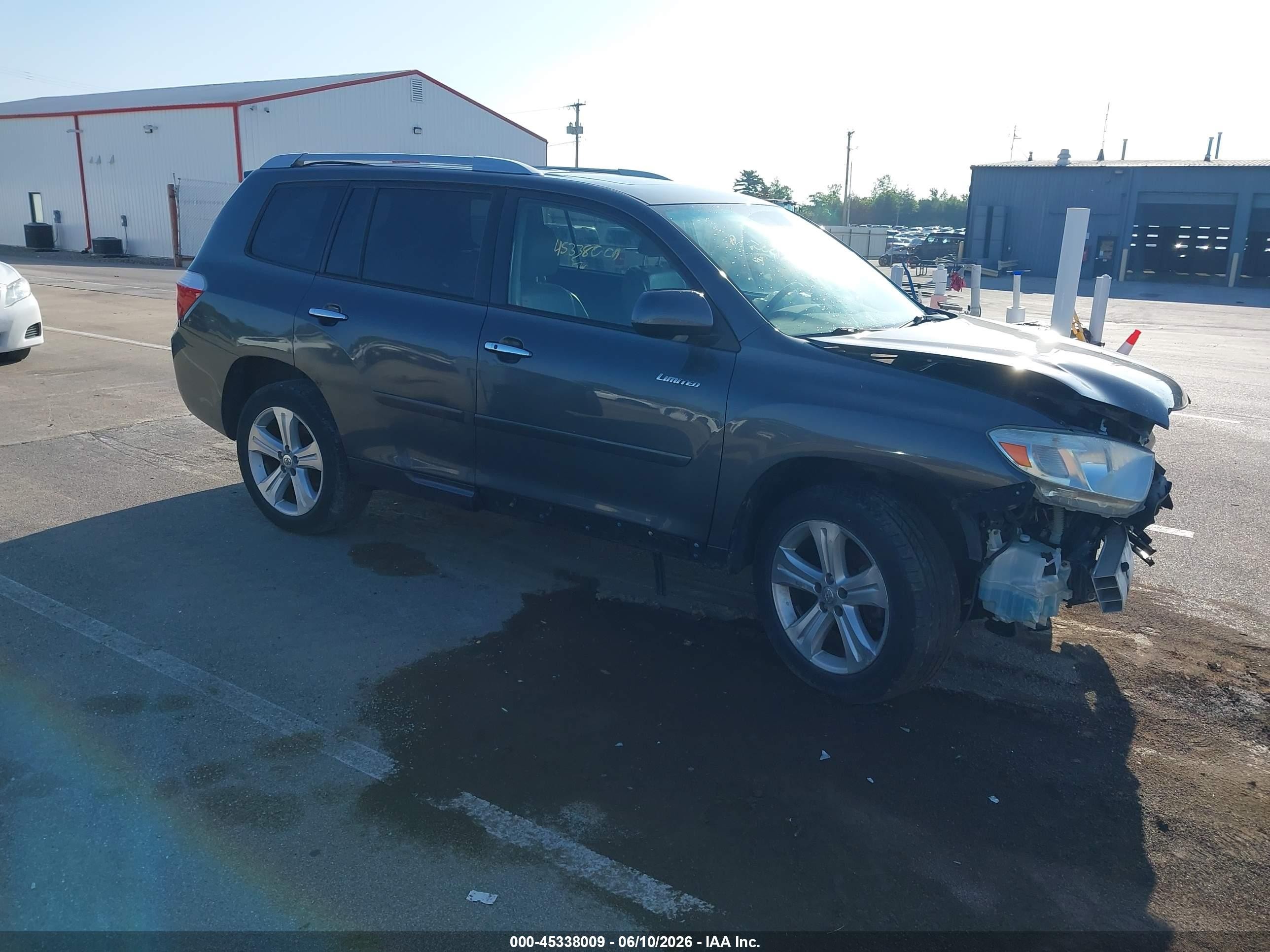 2008 Toyota Highlander VIN JTEES42A482100773 IAAI salvage auction — Front End, Clear (Indiana), sold $1,200 on 2026-07-12 (photo 1)