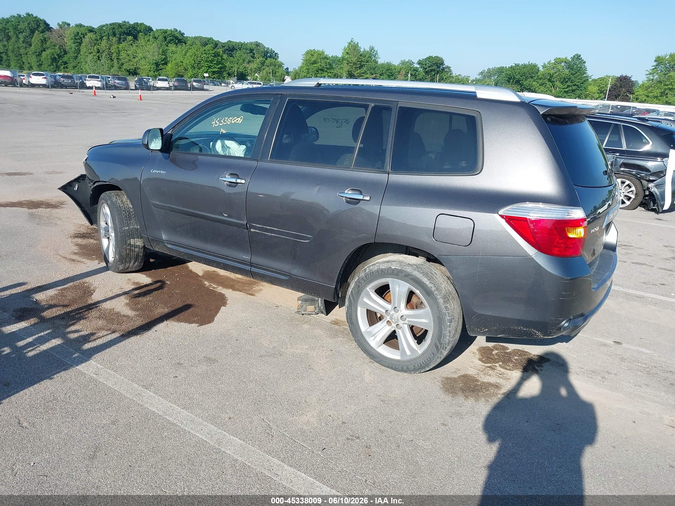2008 Toyota Highlander VIN JTEES42A482100773 IAAI salvage auction — Front End, Clear (Indiana), sold $1,200 on 2026-07-12 (photo 3)