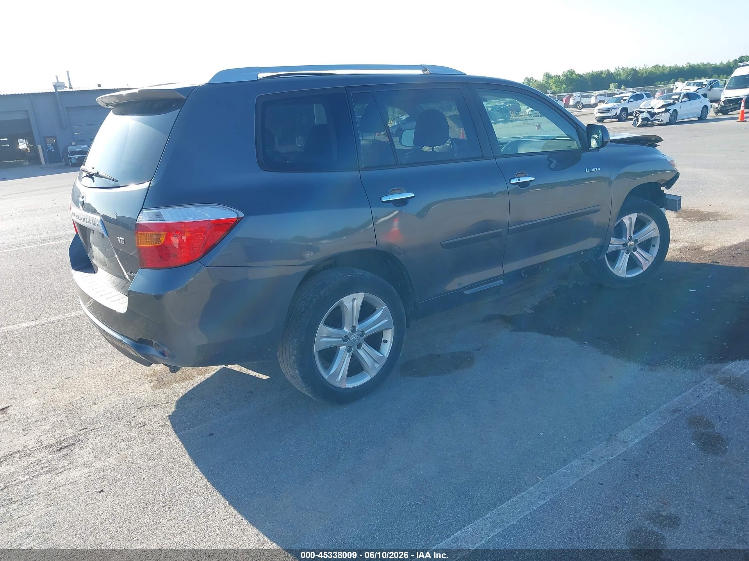 2008 Toyota Highlander VIN JTEES42A482100773 IAAI salvage auction — Front End, Clear (Indiana), sold $1,200 on 2026-07-12 (photo 4)