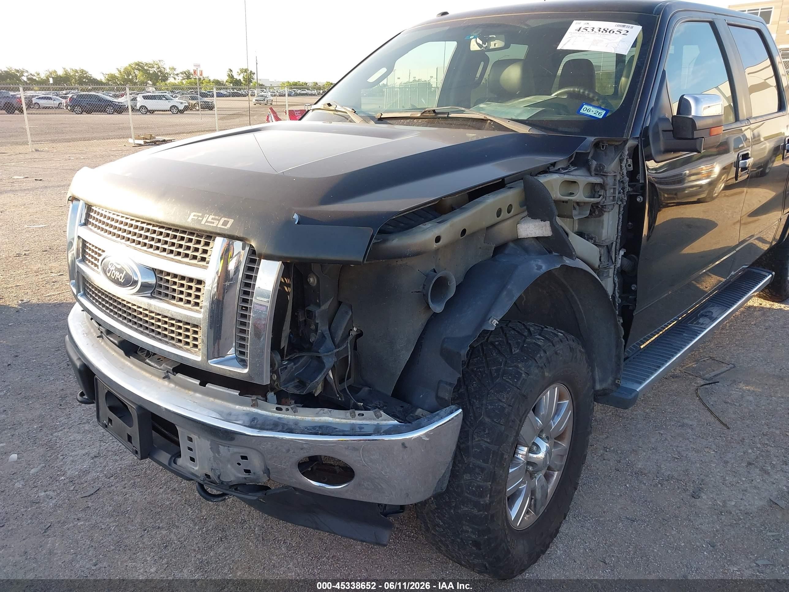 2011 Ford F-150 VIN 1FTFW1EF8BFC76969 IAAI salvage auction — Front End, Original (Texas), sold $3,400 on 2026-07-10 (photo 6)