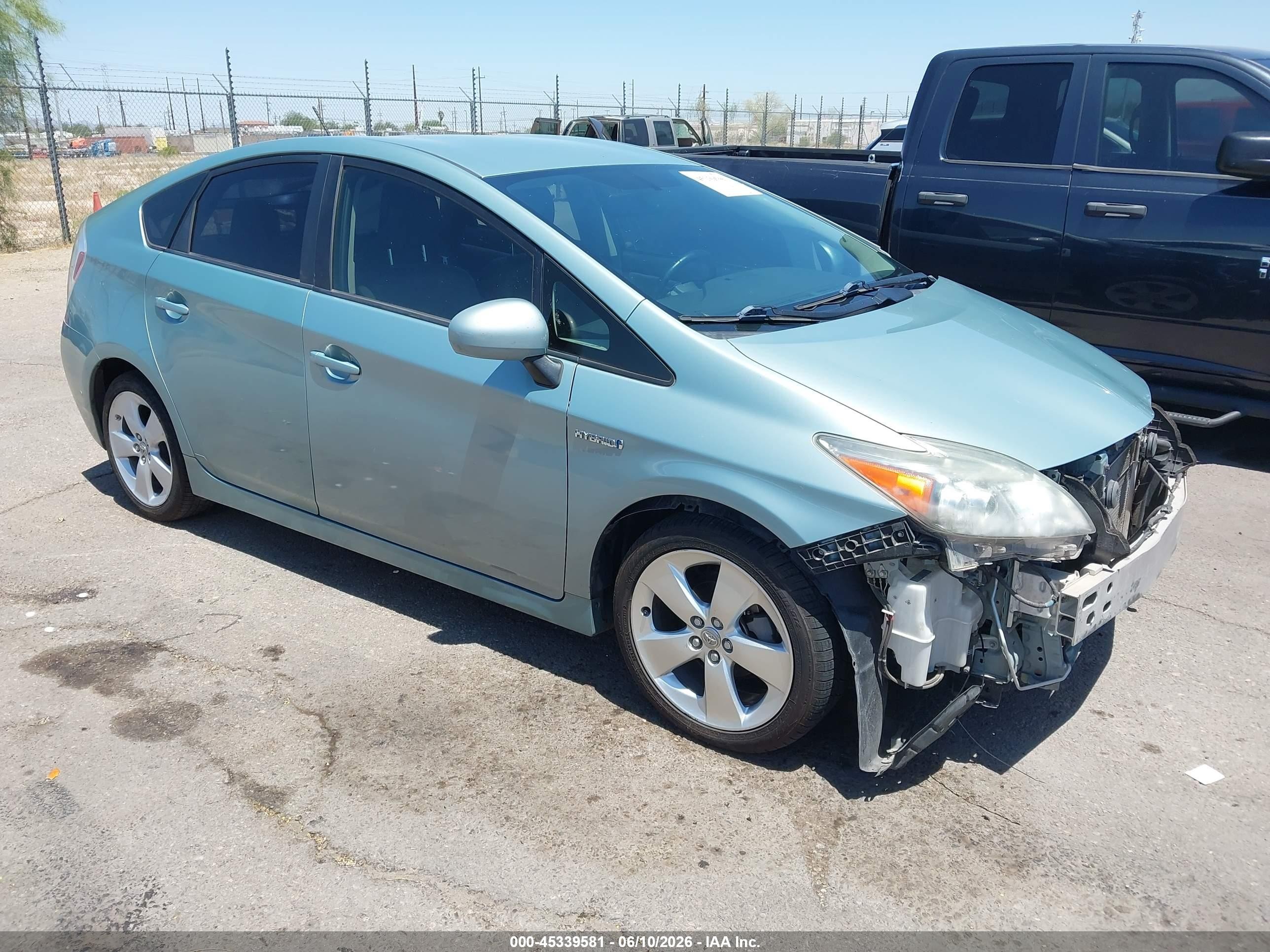 2013 Toyota Prius VIN JTDKN3DUXD5590063 IAAI salvage auction — Front End, Salvage (Arizona), sold $1,950 on 2026-07-03 (photo 1)