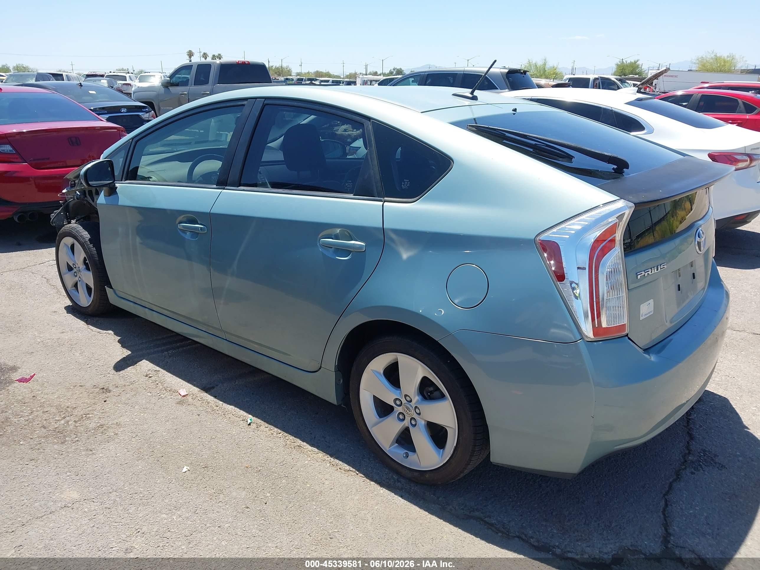 2013 Toyota Prius VIN JTDKN3DUXD5590063 IAAI salvage auction — Front End, Salvage (Arizona), sold $1,950 on 2026-07-03 (photo 3)