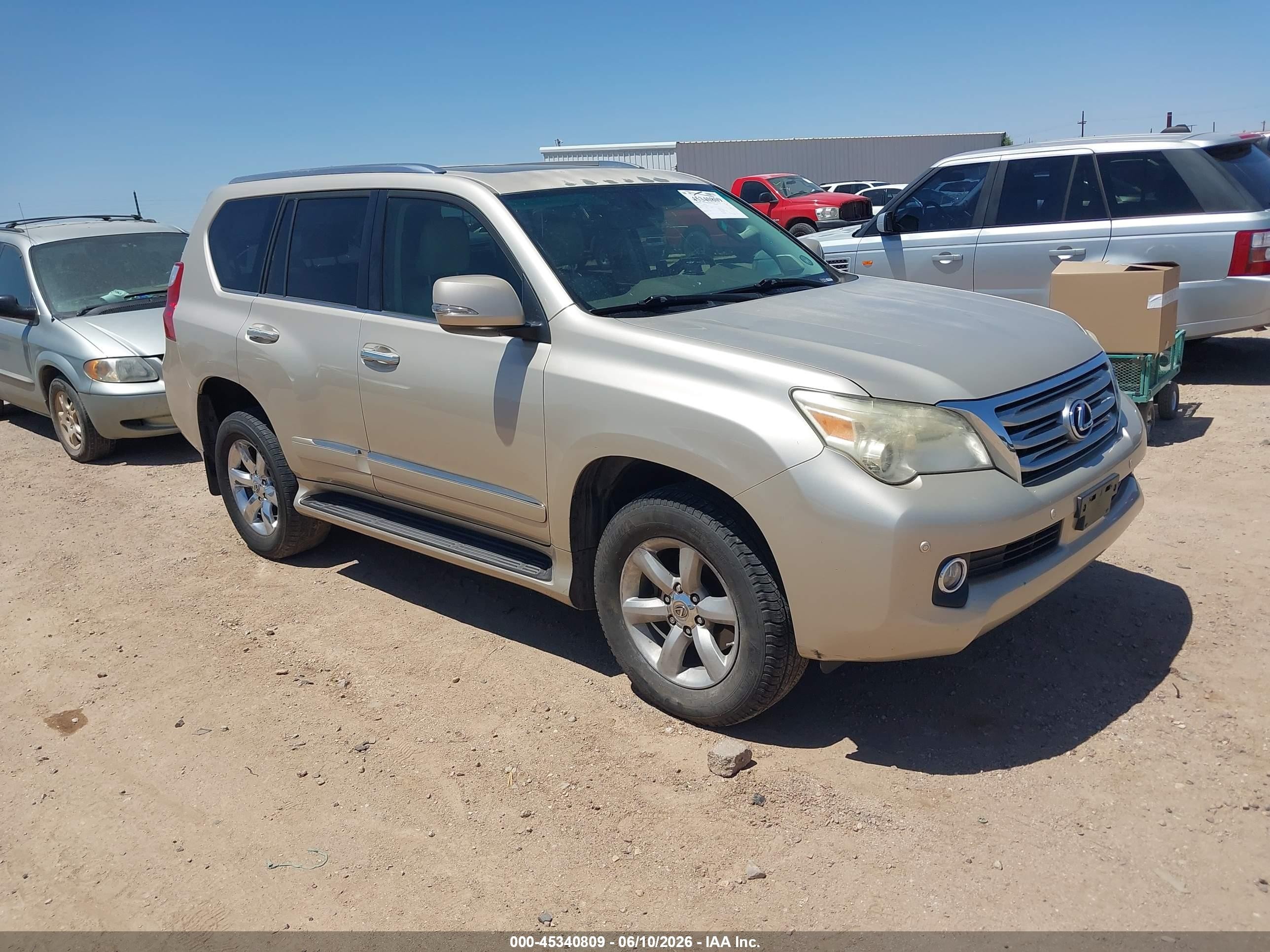 2012 Lexus GX 460 VIN JTJBM7FX5C5036233 IAAI salvage auction — Rear End, Clear (Arizona), sold $5,000 on 2026-07-09 (photo 1)