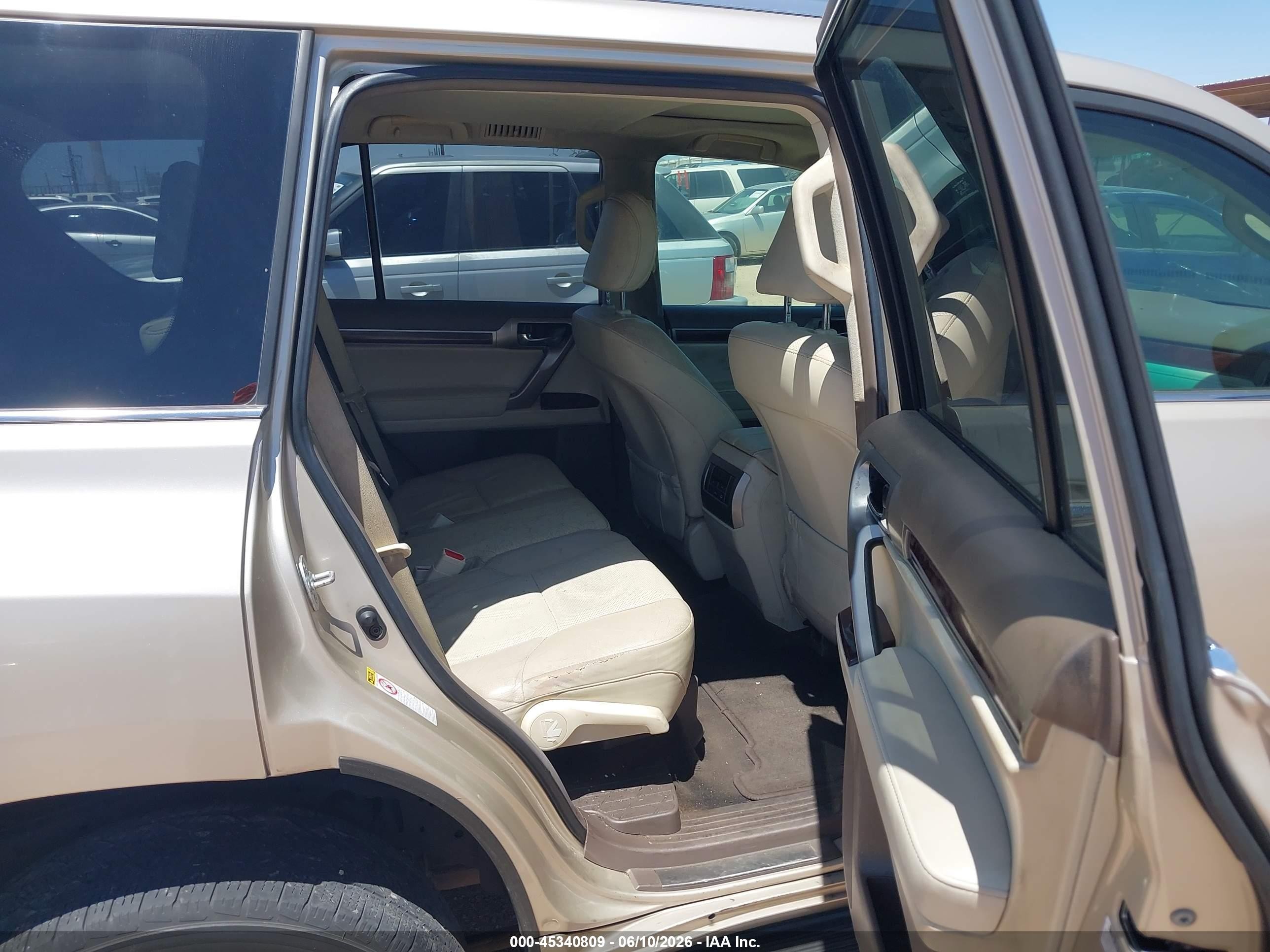 2012 Lexus GX 460 VIN JTJBM7FX5C5036233 IAAI salvage auction — Rear End, Clear (Arizona), sold $5,000 on 2026-07-09 (photo 8)