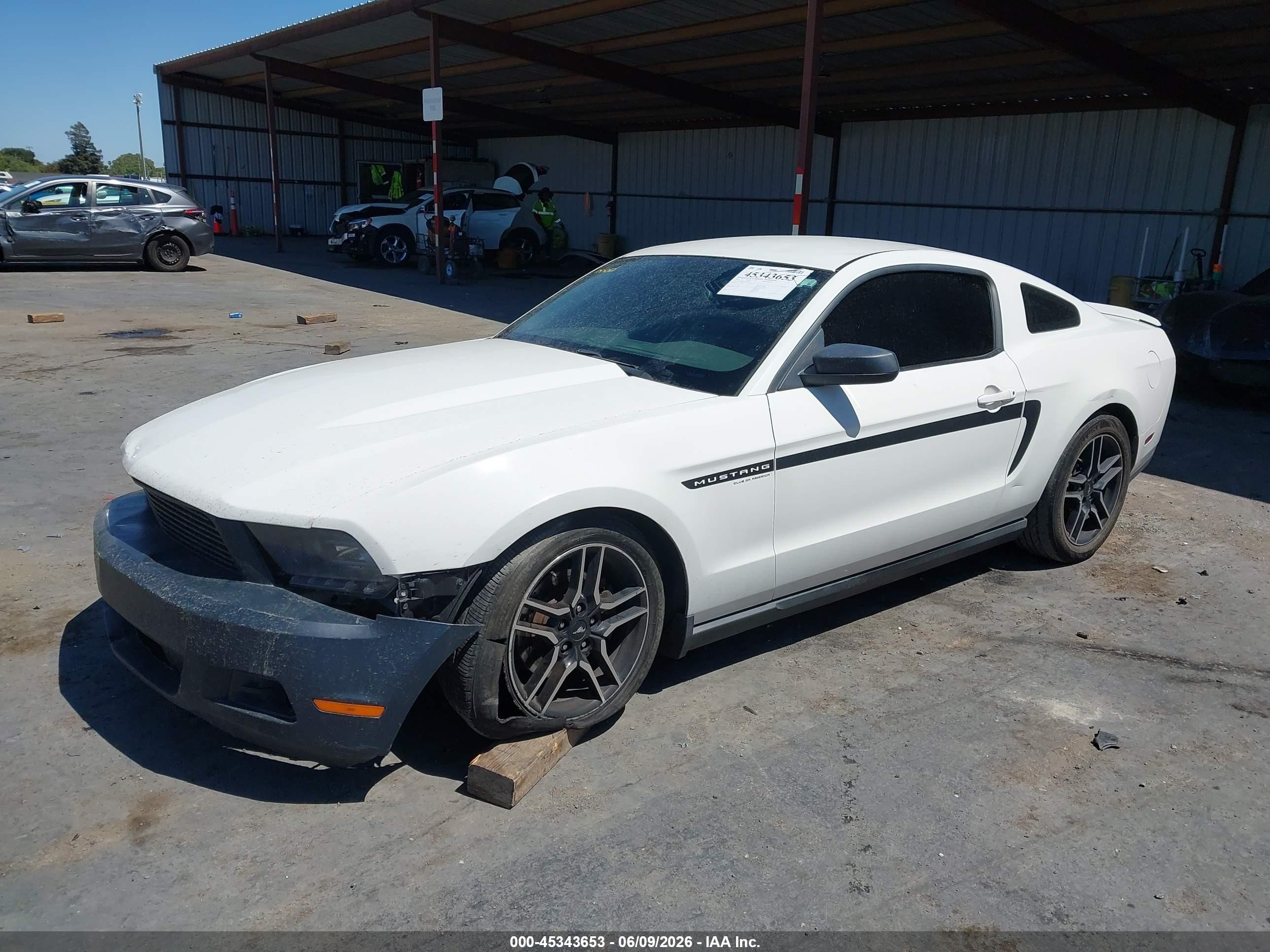 2012 Ford Mustang VIN 1ZVBP8AM1C5268130 IAAI salvage auction — Front End, Salvage (California), sold $700 on 2026-07-09 (photo 2)