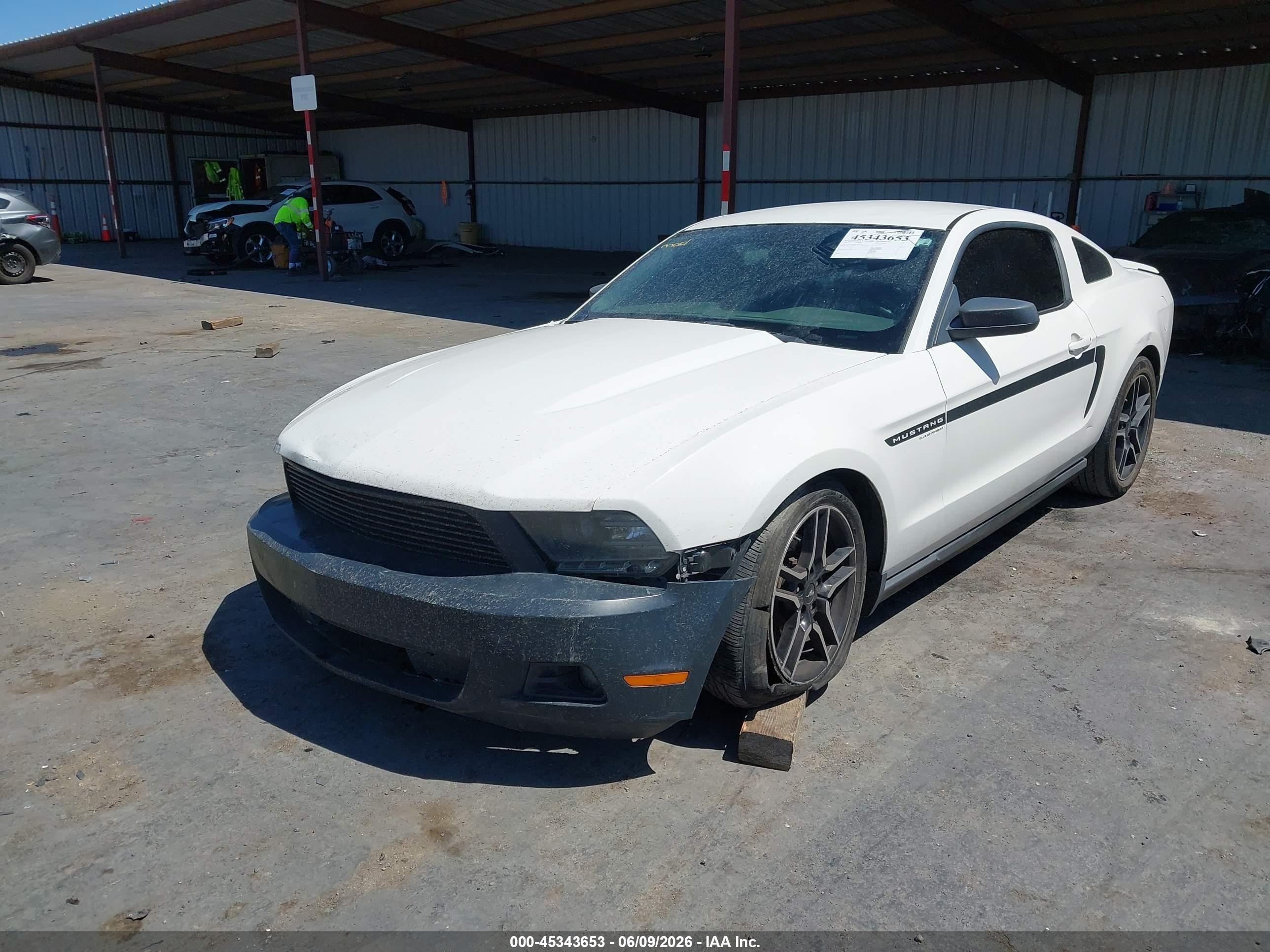2012 Ford Mustang VIN 1ZVBP8AM1C5268130 IAAI salvage auction — Front End, Salvage (California), sold $700 on 2026-07-09 (photo 6)